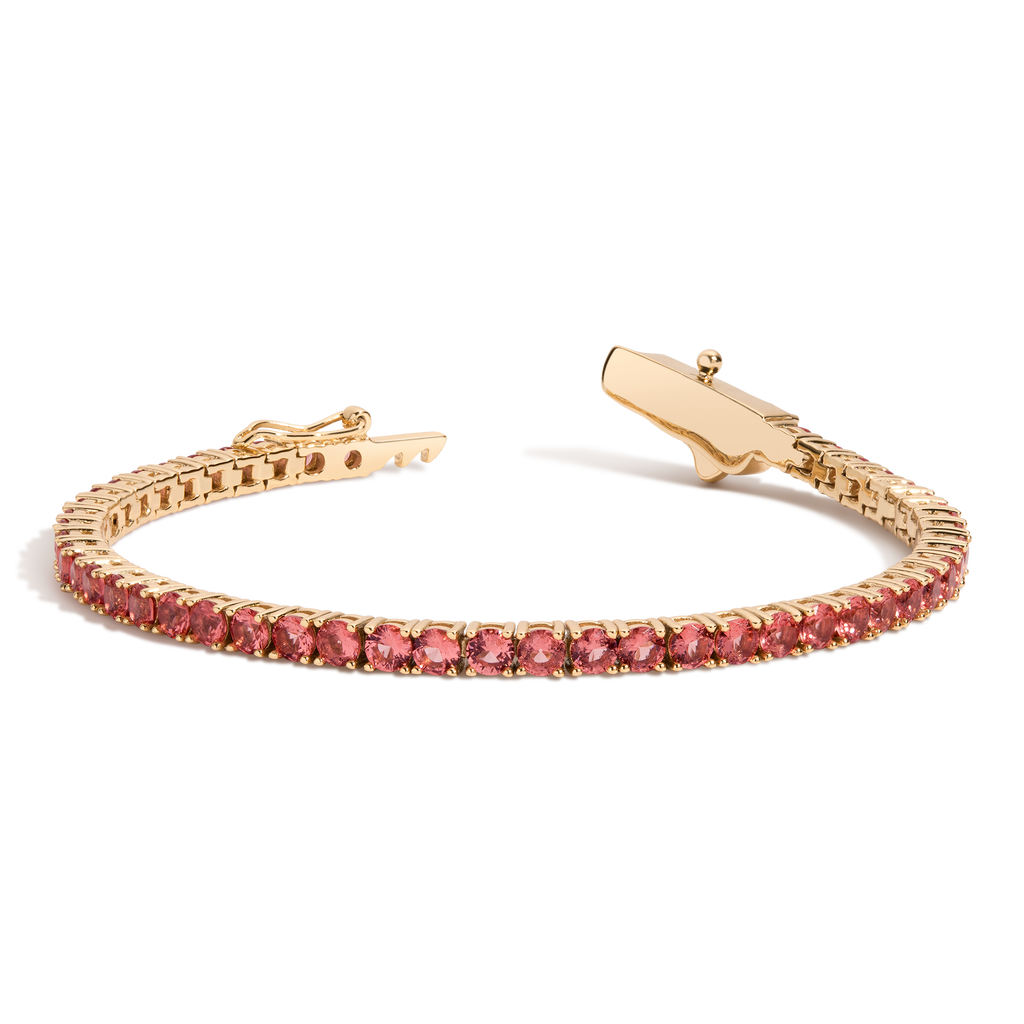 Lab Grown Sunstone Tennis Bracelet