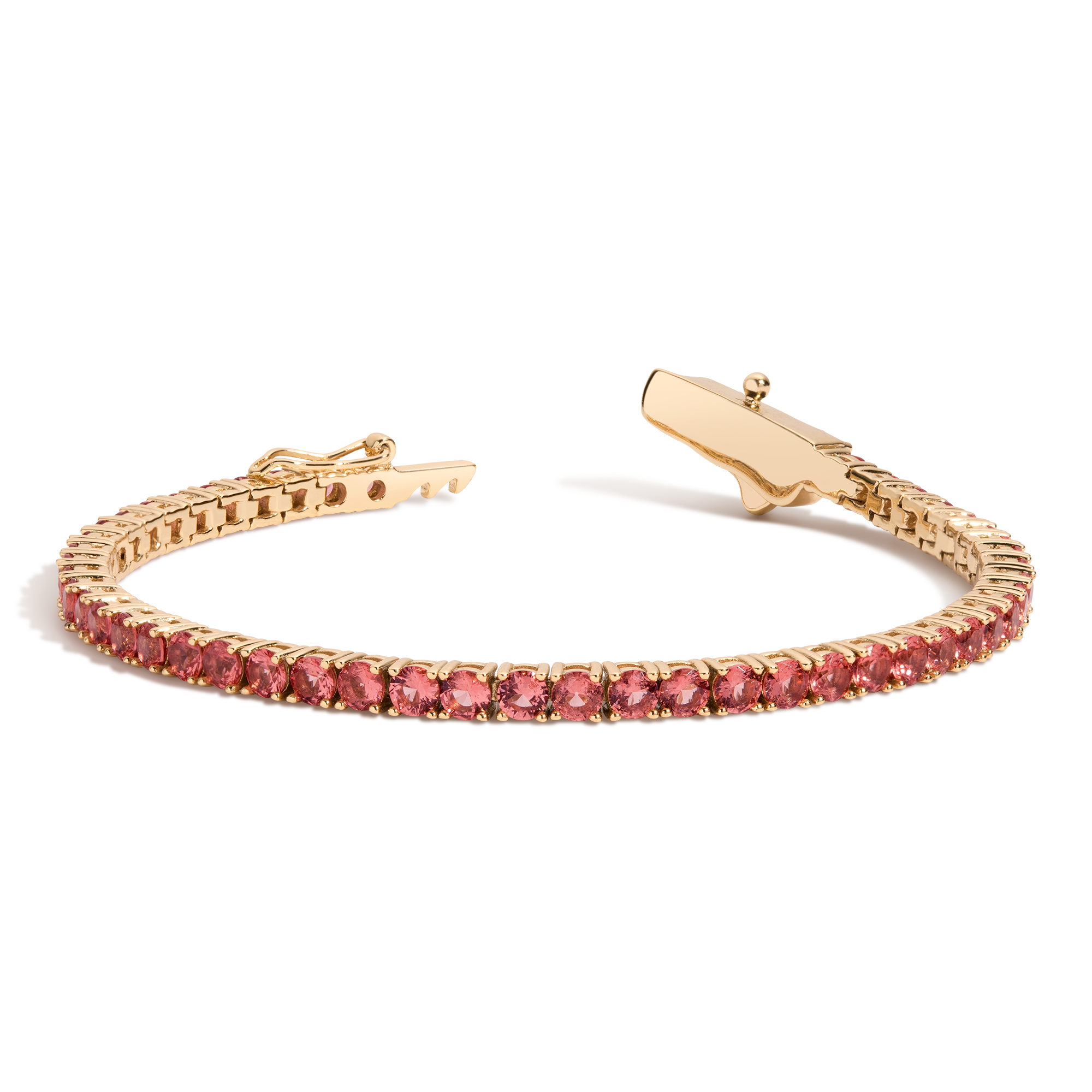 Lab Grown Sunstone Tennis Bracelet