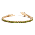 Lab Grown Green Peridot Tennis Bracelet
