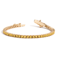 Lab Grown Citrine Tennis Bracelet
