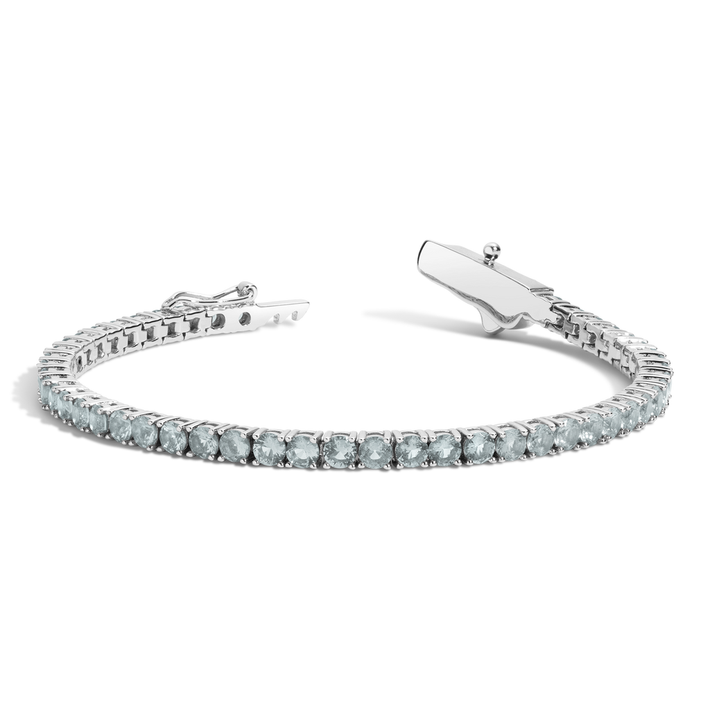 Lab Grown Blue Tourmaline Tennis Bracelet