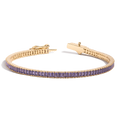 Lab Grown Amethyst Baguette Tennis Bracelet