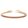 Lab Grown Sunstone Baguette Tennis Bracelet