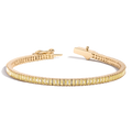Lab Grown Citrine Baguette Tennis Bracelet