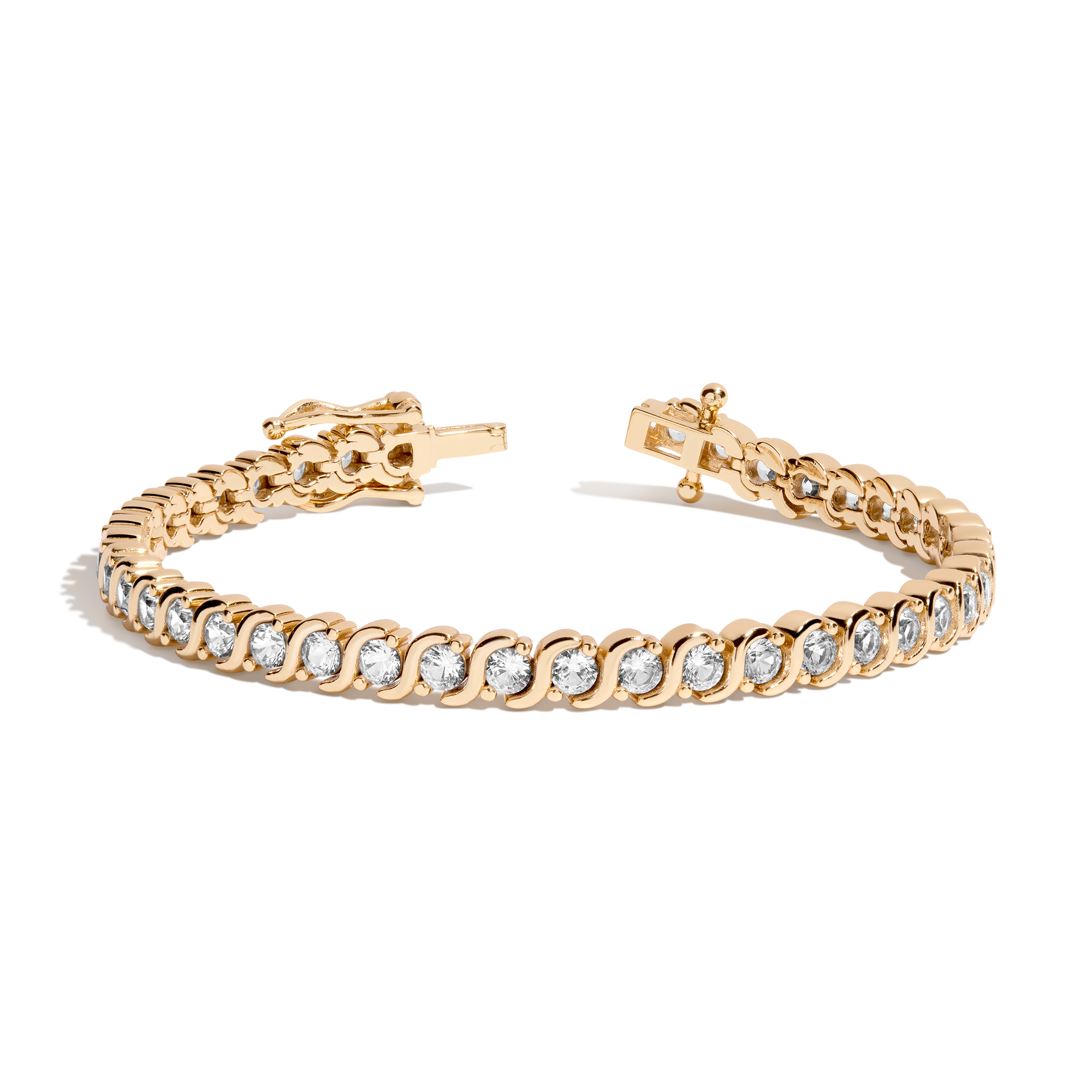 Lab Grown White Sapphire S Estate Tennis Bracelet