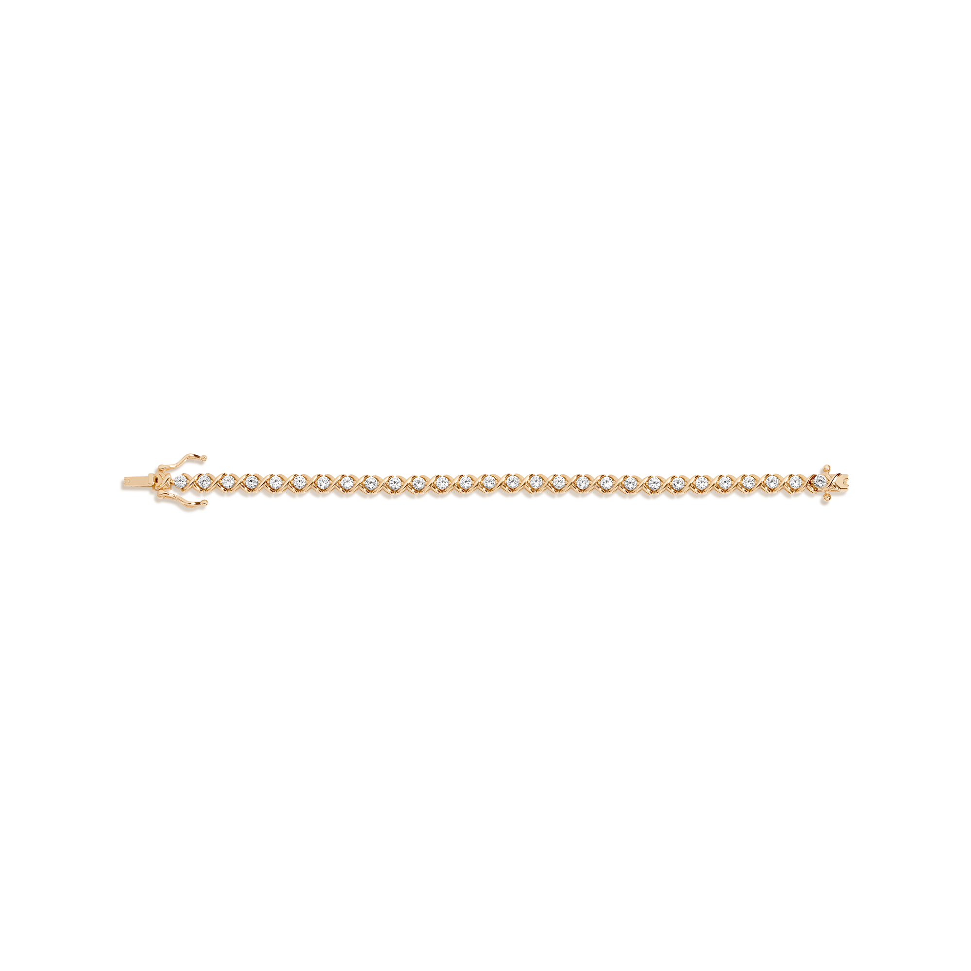 Lab Grown White Sapphire X Estate Tennis Bracelet