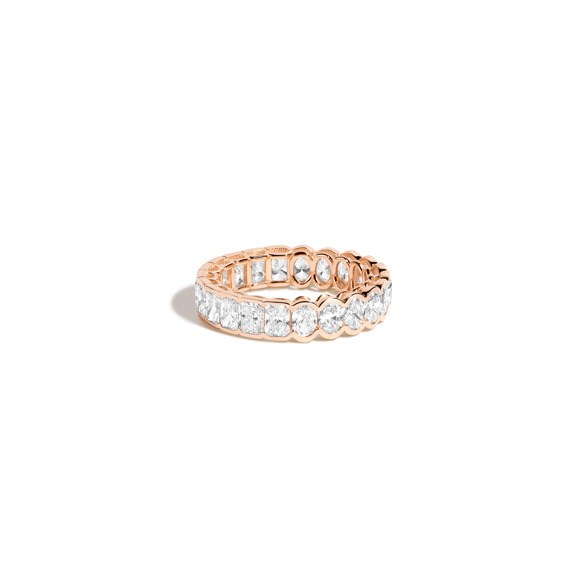 Two-in-One Lab Grown Diamond Semi-Bezel Eternity Ring