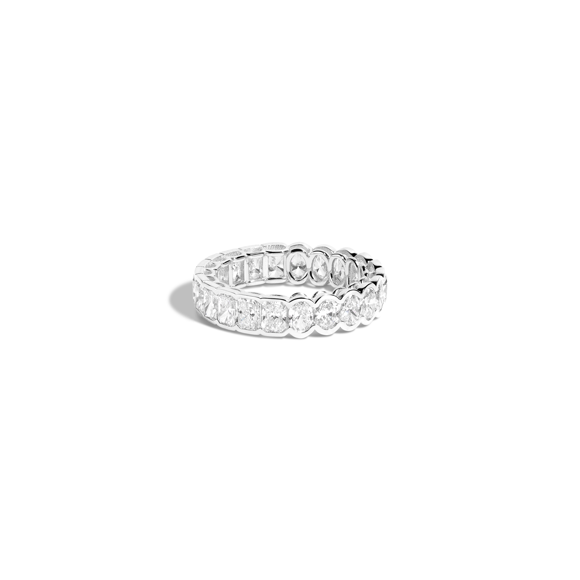 Two-in-One Lab Grown Diamond Semi-Bezel Eternity Ring