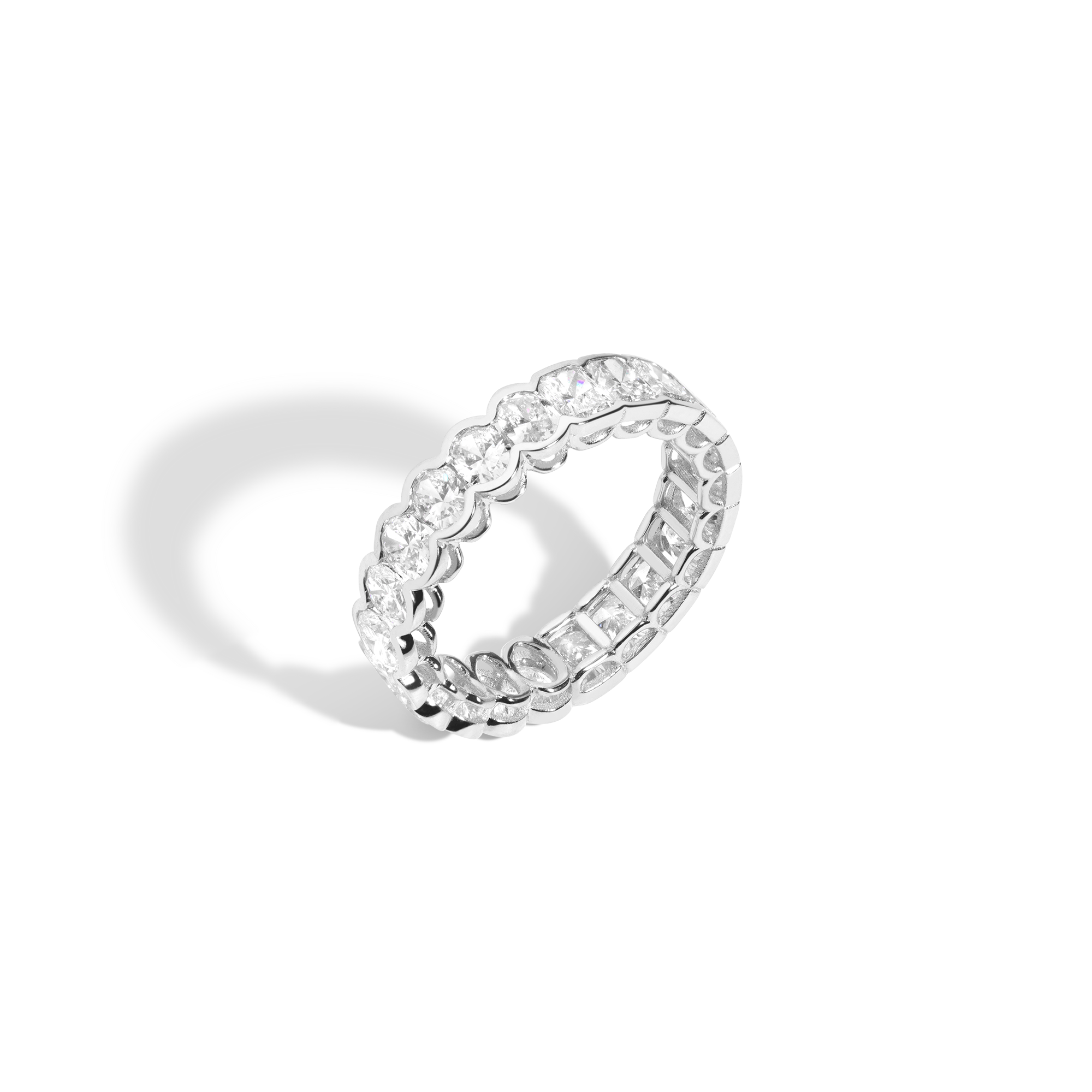 Two-in-One Lab Grown Diamond Semi-Bezel Eternity Ring