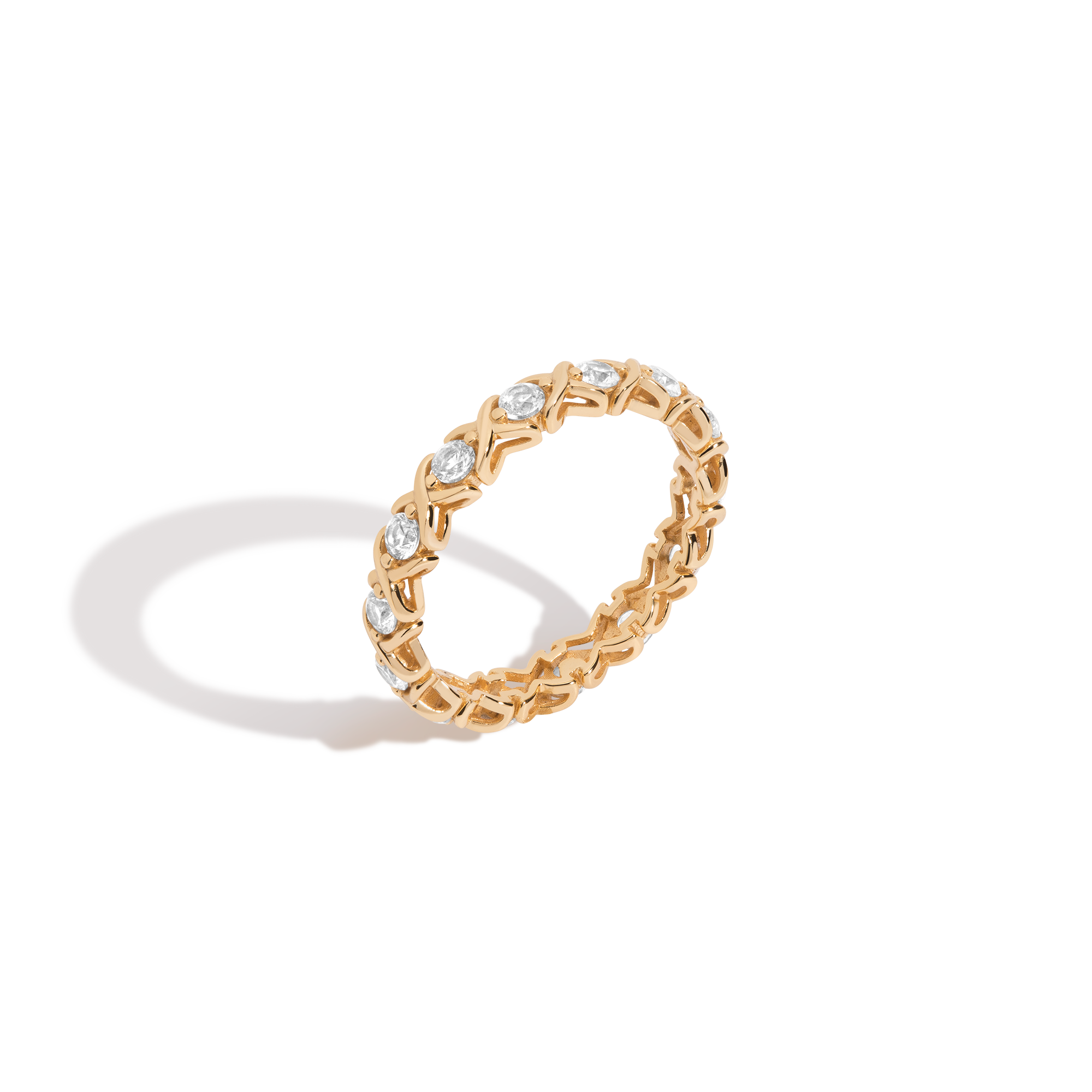 Lab Grown White Sapphire X Estate Eternity Ring