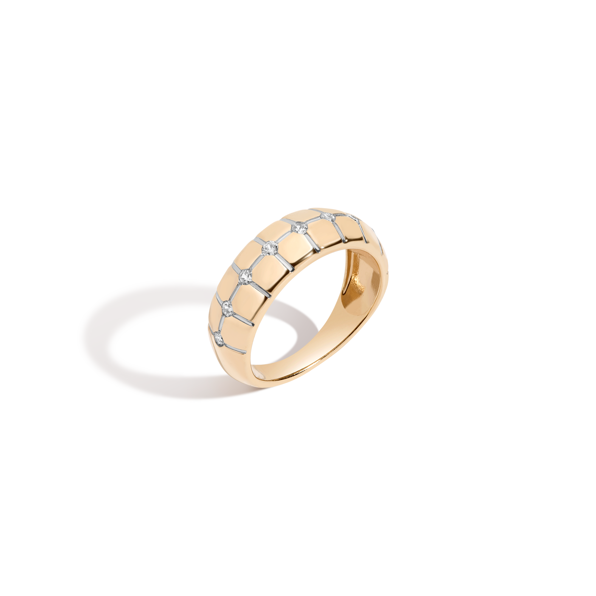 Lab Grown White Sapphire Matrix Ring