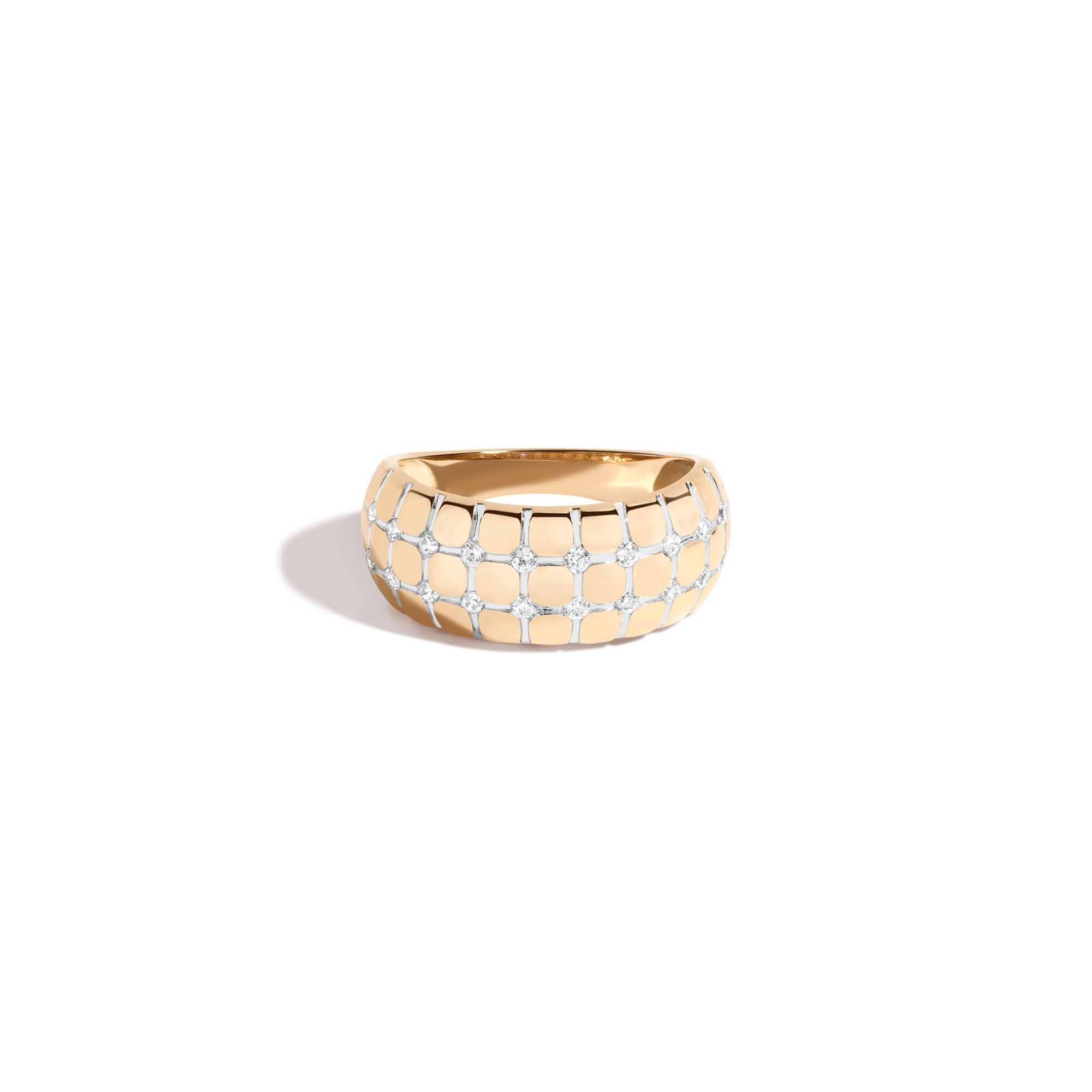 Bold Lab Grown White Sapphire Matrix Ring