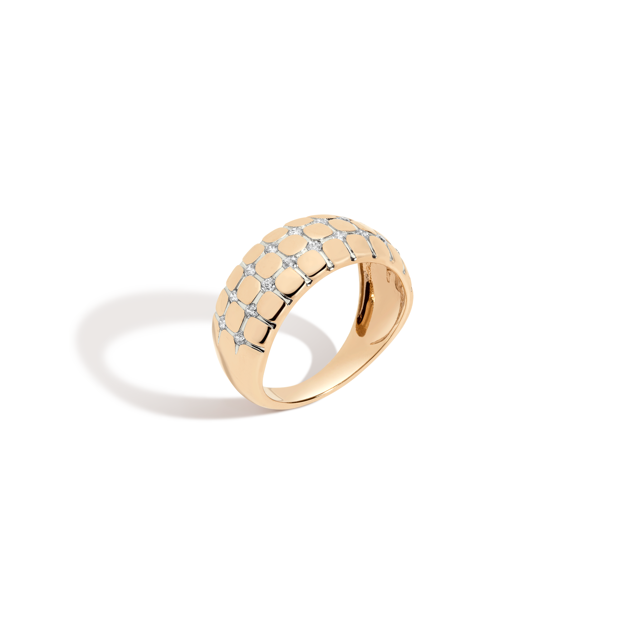 Bold Lab Grown White Sapphire Matrix Ring
