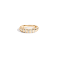 Lab Grown White Sapphire Striped Matrix Ring