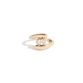 Lab Grown White Sapphire Ellipse Ring