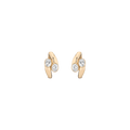 Lab Grown White Sapphire Ellipse Earrings