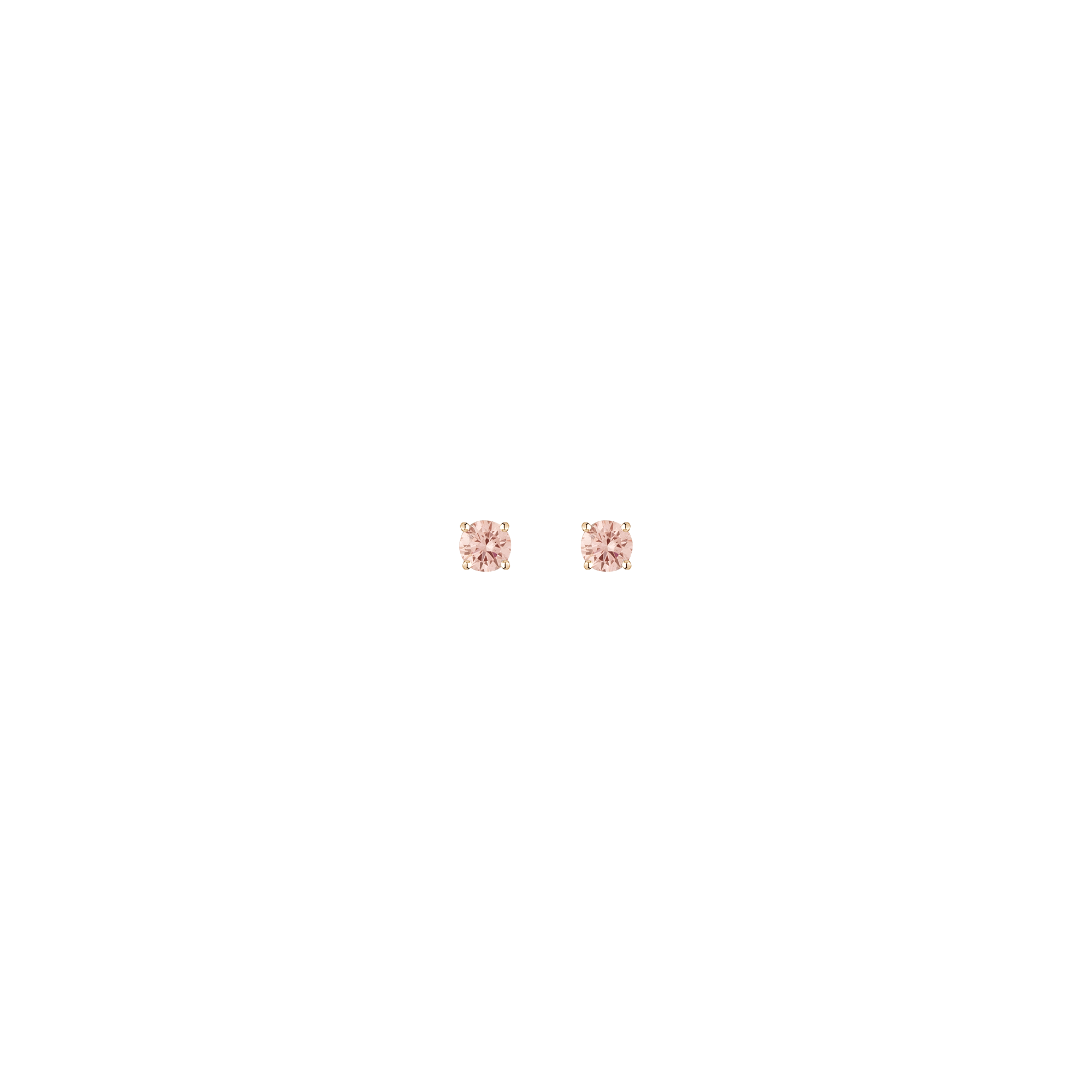 Lab Grown Pink Diamond Solitaire Stud Earrings