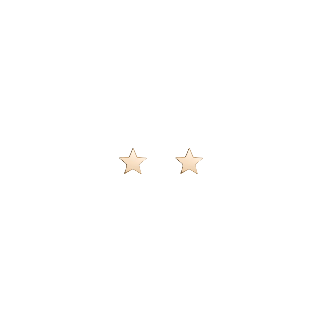 Gold Nova Star Stud Earrings