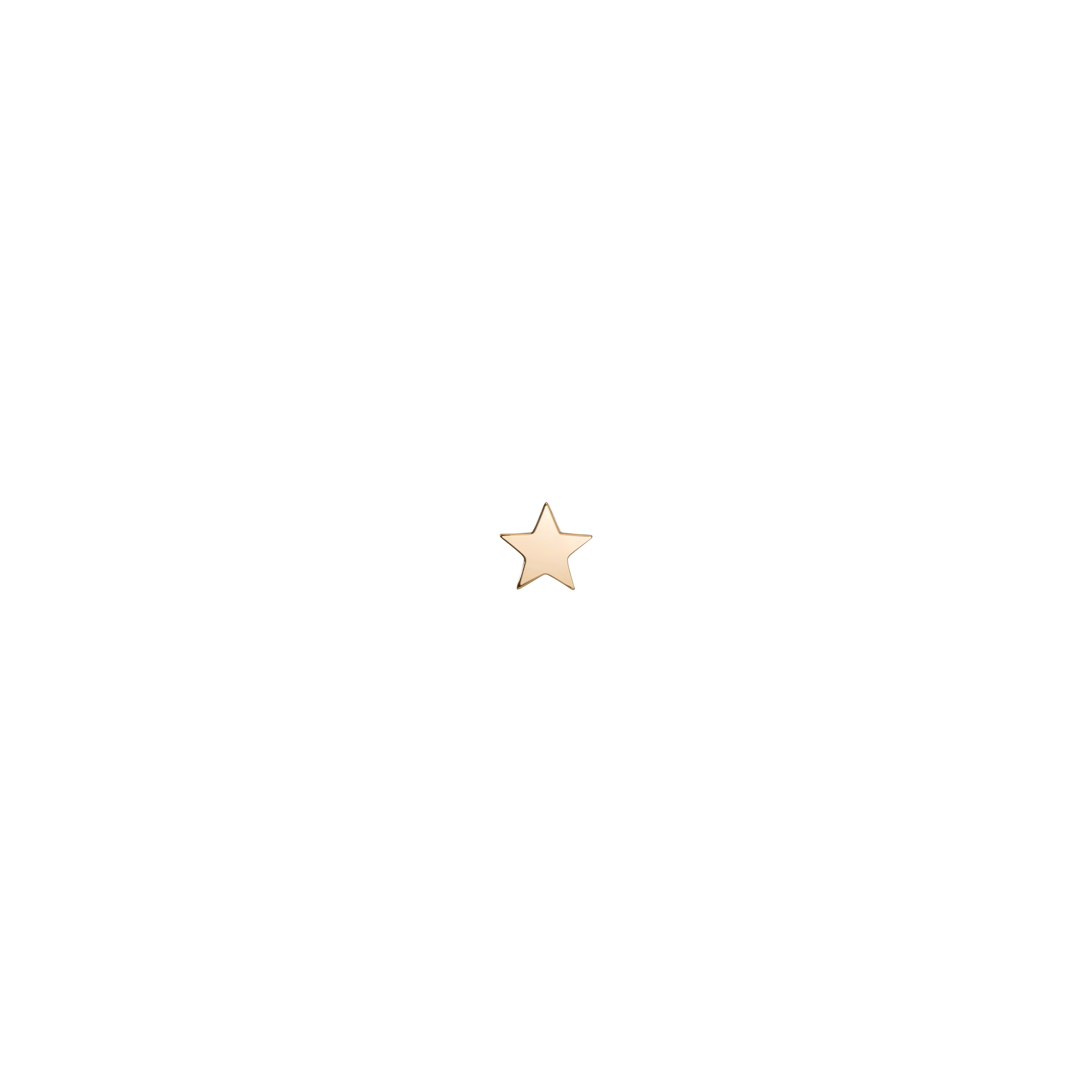 Gold Nova Star Stud Earrings - Flat Back