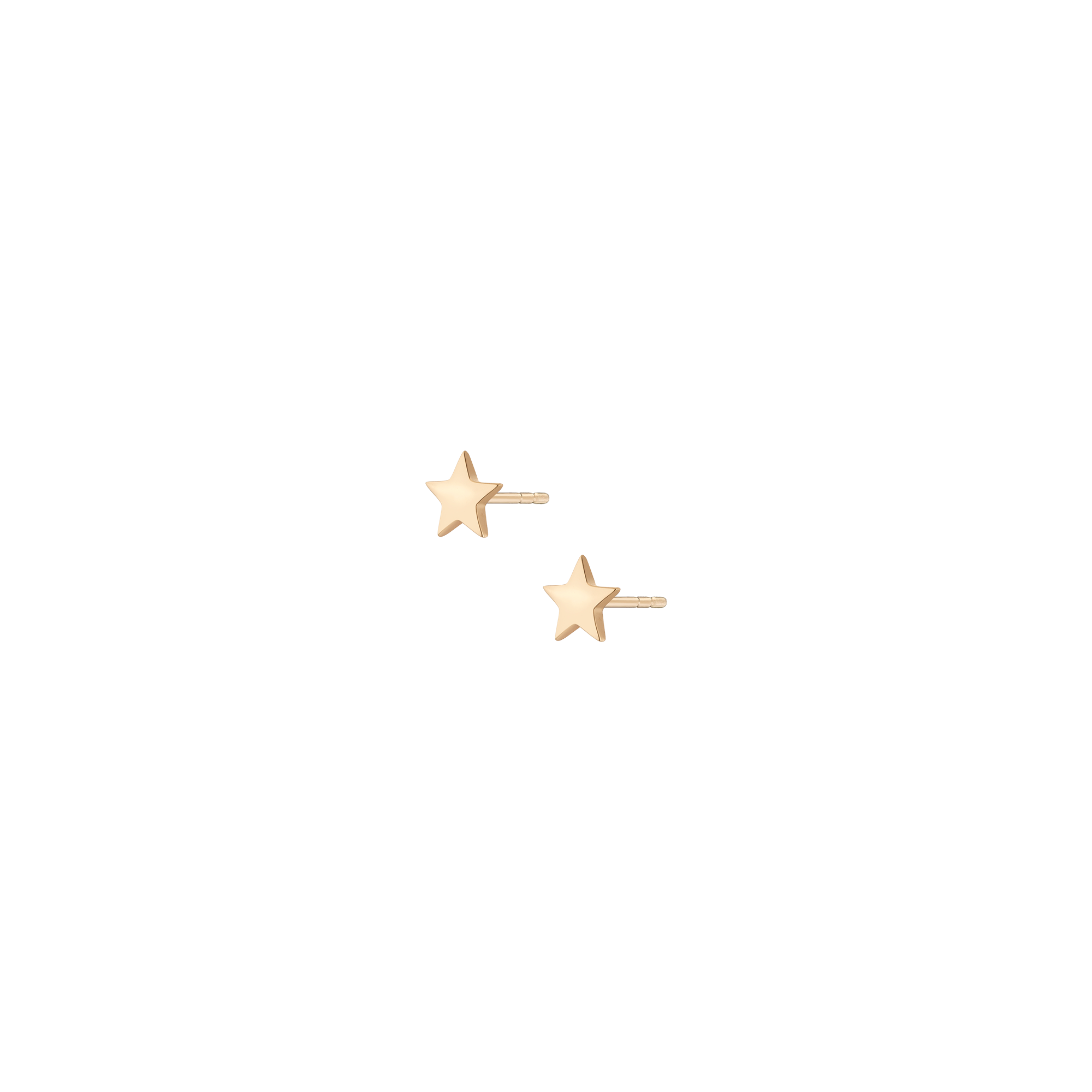 Gold Nova Star Stud Earrings