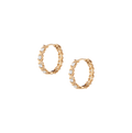 Lab Grown White Sapphire X Estate Hoop Earrings