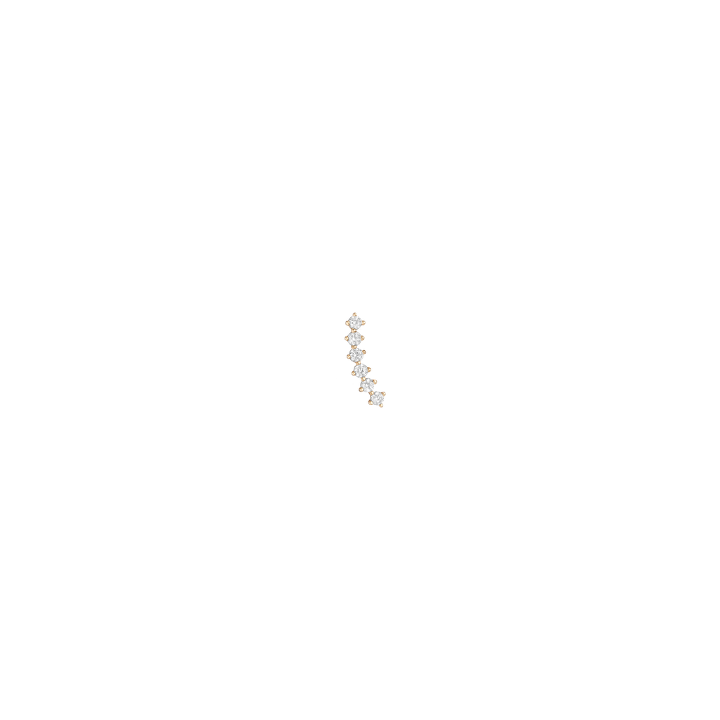 Lab Grown White Sapphire Climber