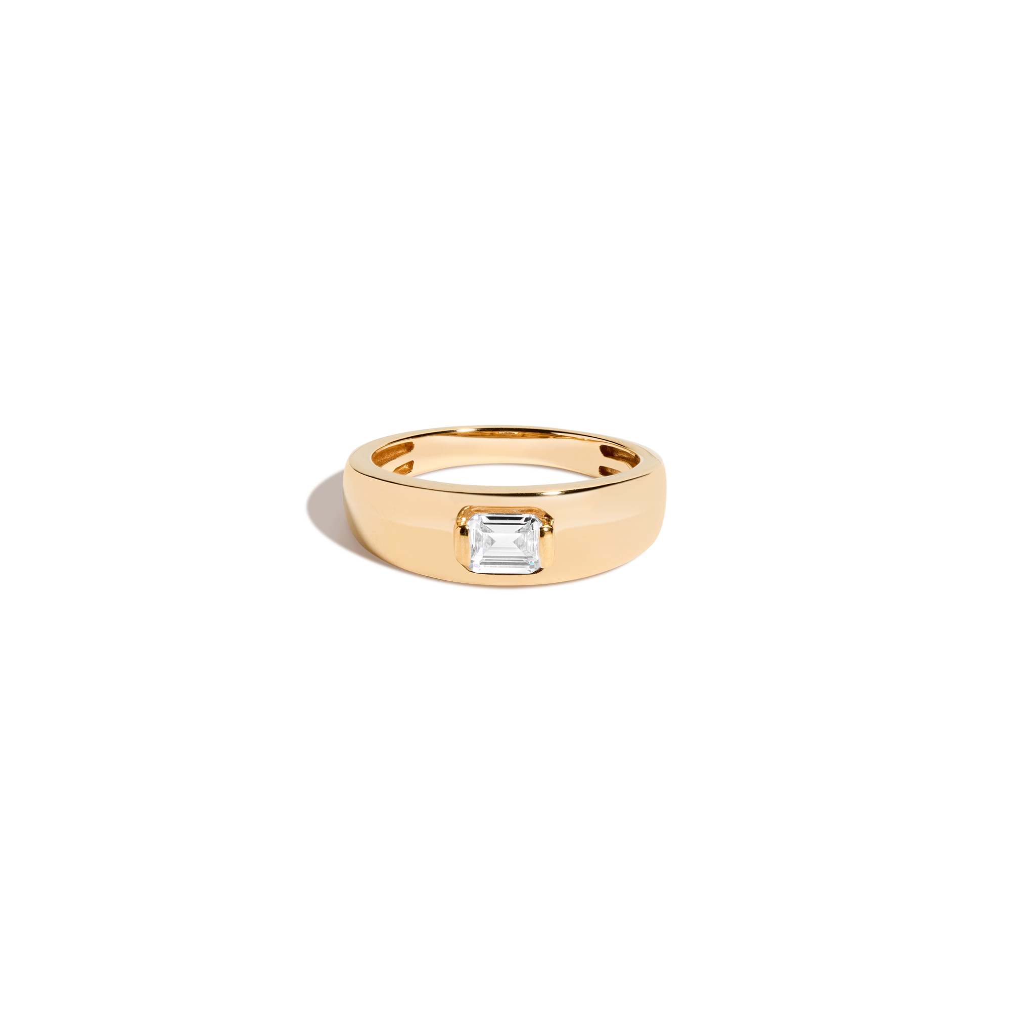 Chunky Lab Grown Diamond Emerald Ring