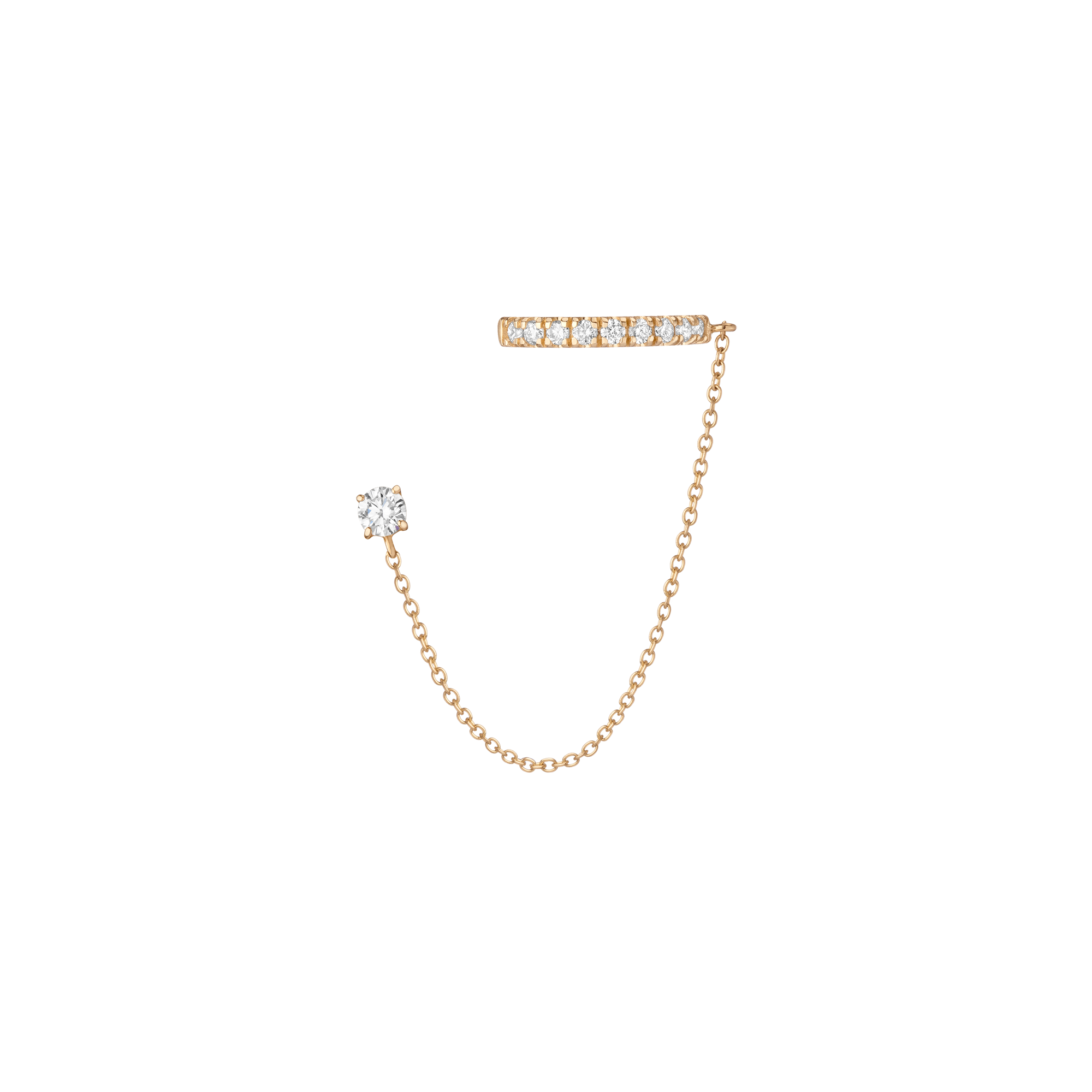 Aurate x Frye: Lab Grown Diamond Stud and Ear Cuff