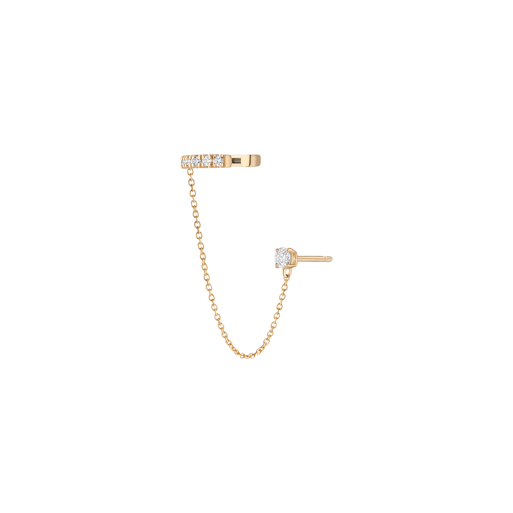 Aurate x Frye: Lab Grown Diamond Stud and Ear Cuff
