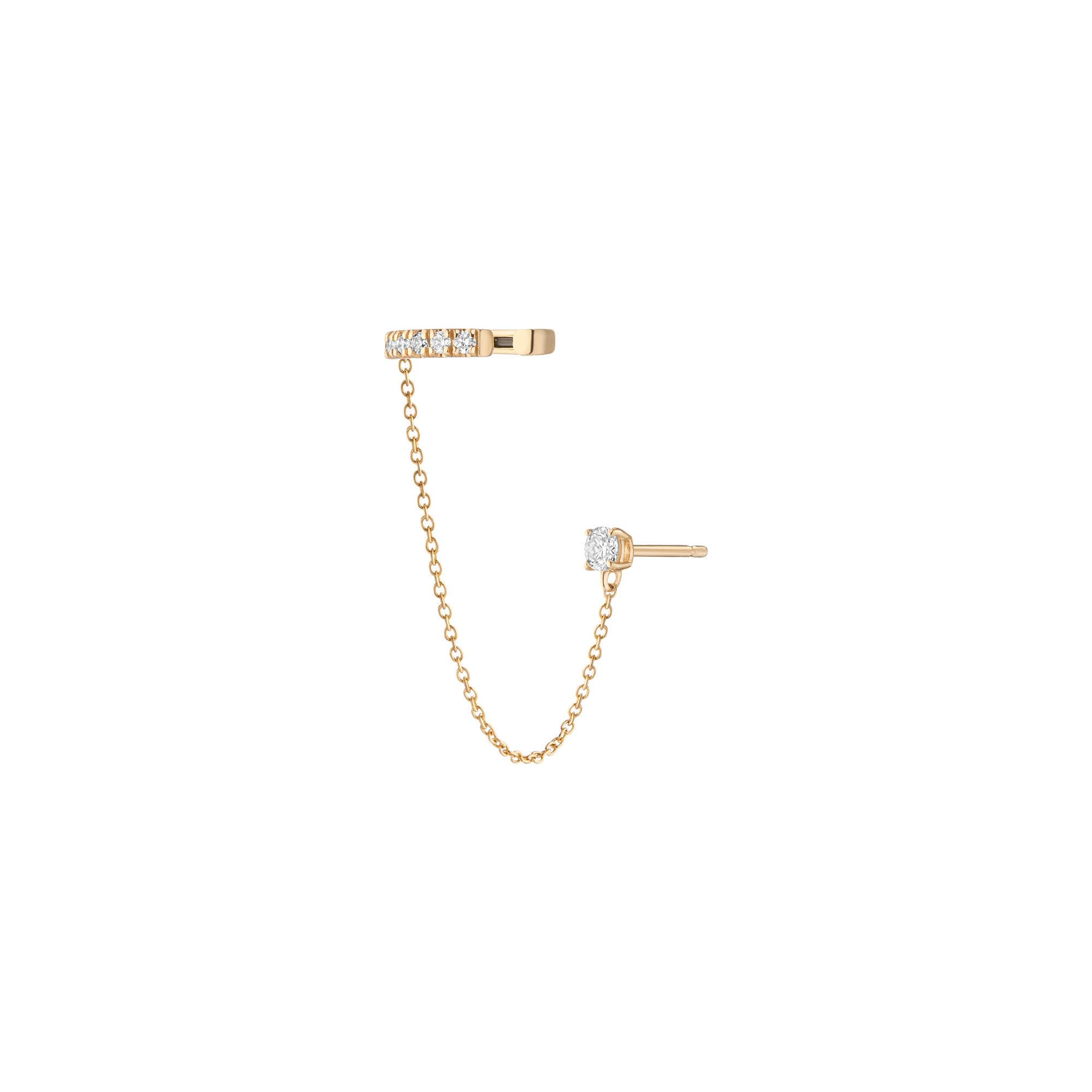 Aurate x Frye: Lab Grown Diamond Stud and Ear Cuff