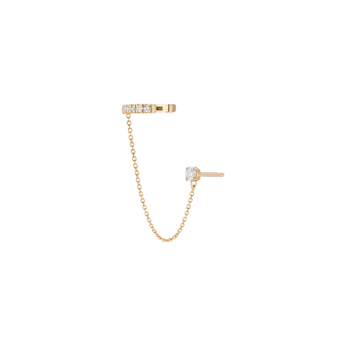 Aurate x Frye: Lab Grown Diamond Stud and Ear Cuff