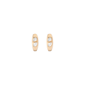 Chunky Double Lab Grown Diamond Pear Huggie Earrings