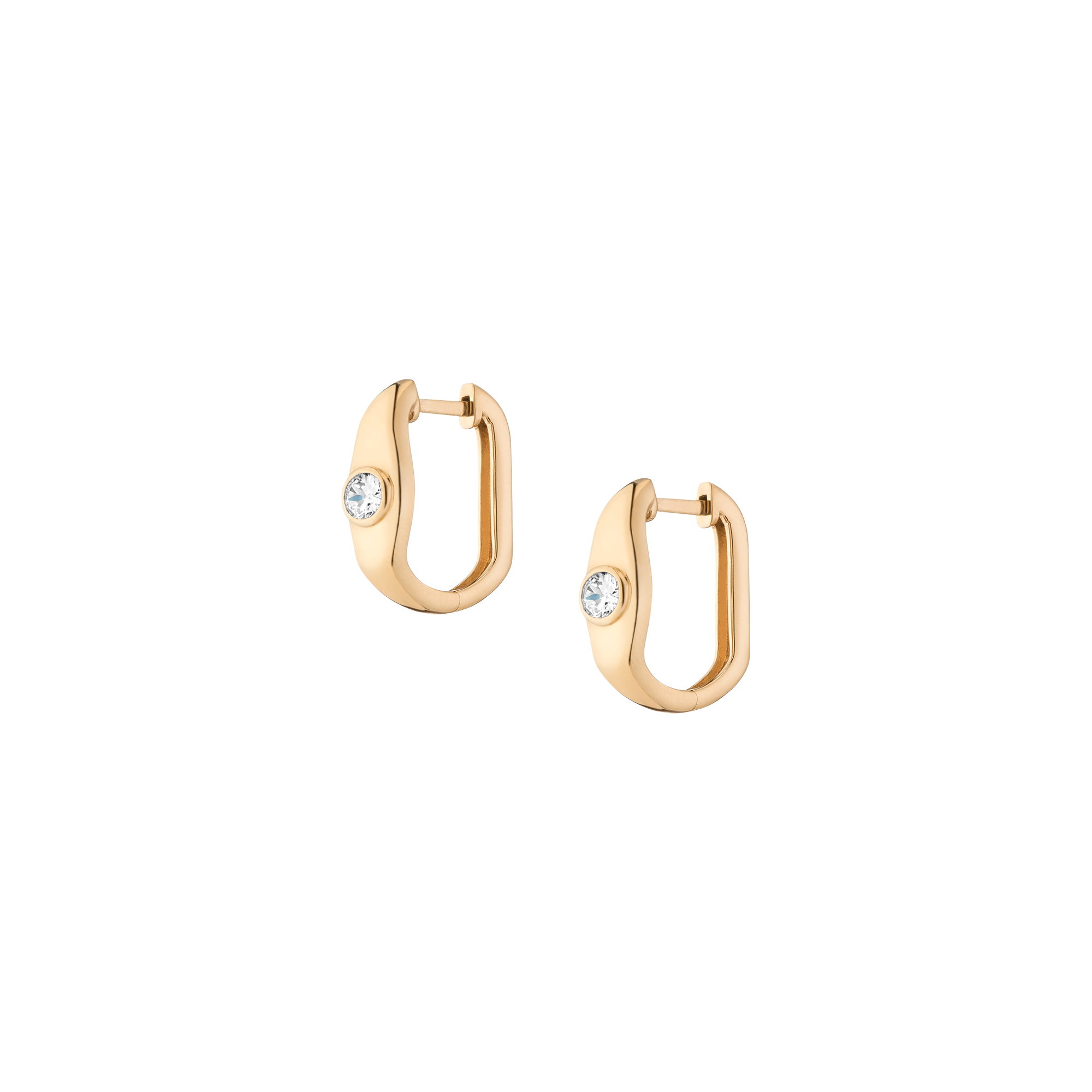 Chunky Lab Grown Diamond Oval Huggie Earrings