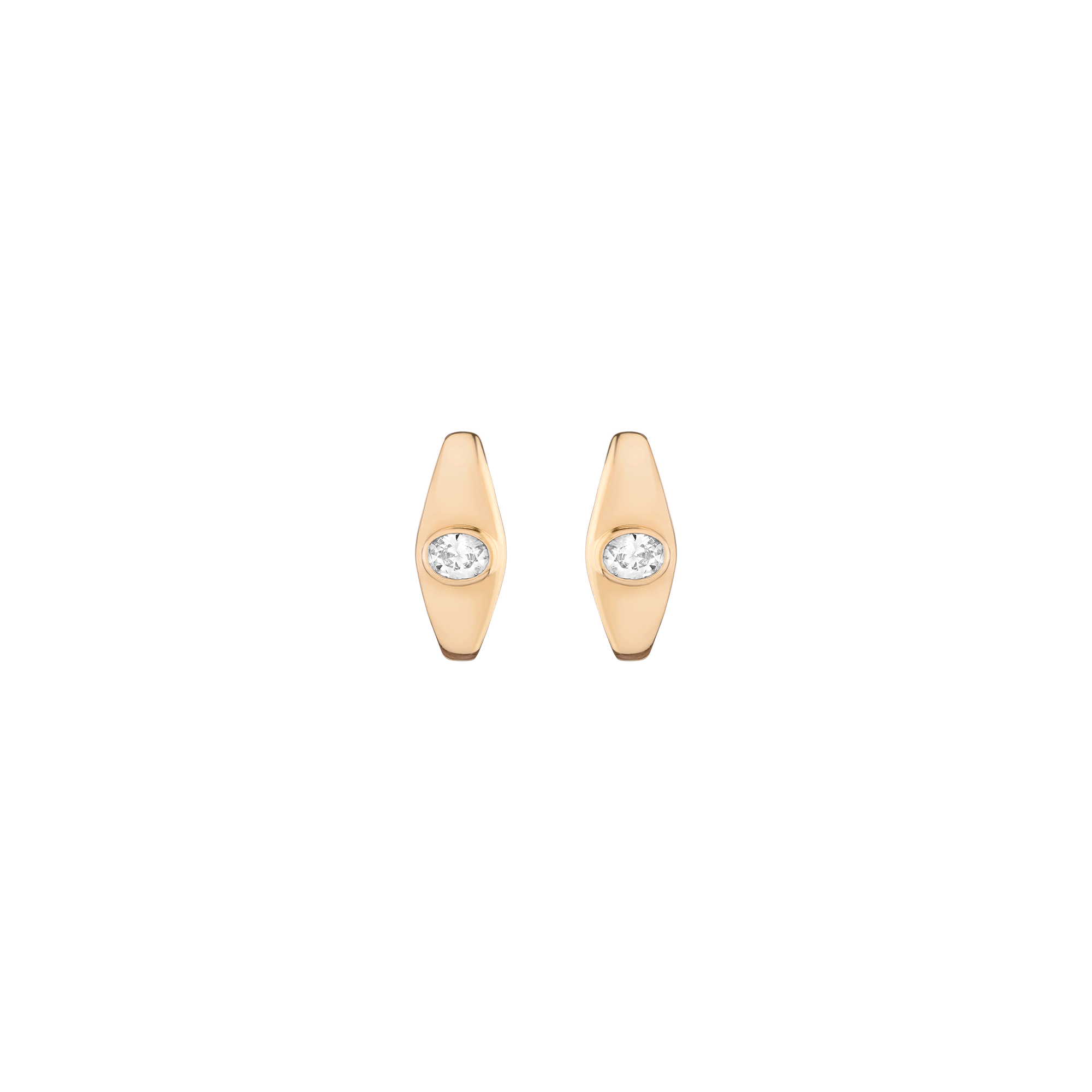 Chunky Lab Grown Diamond Oval Huggie Earrings