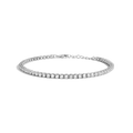 Lab Grown White Sapphire Tennis Anklet