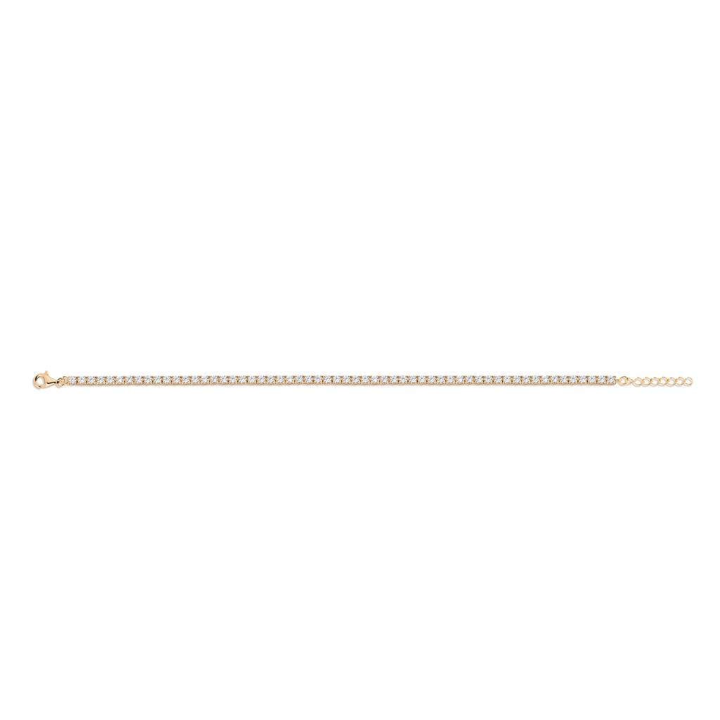 Lab Grown White Sapphire Tennis Anklet