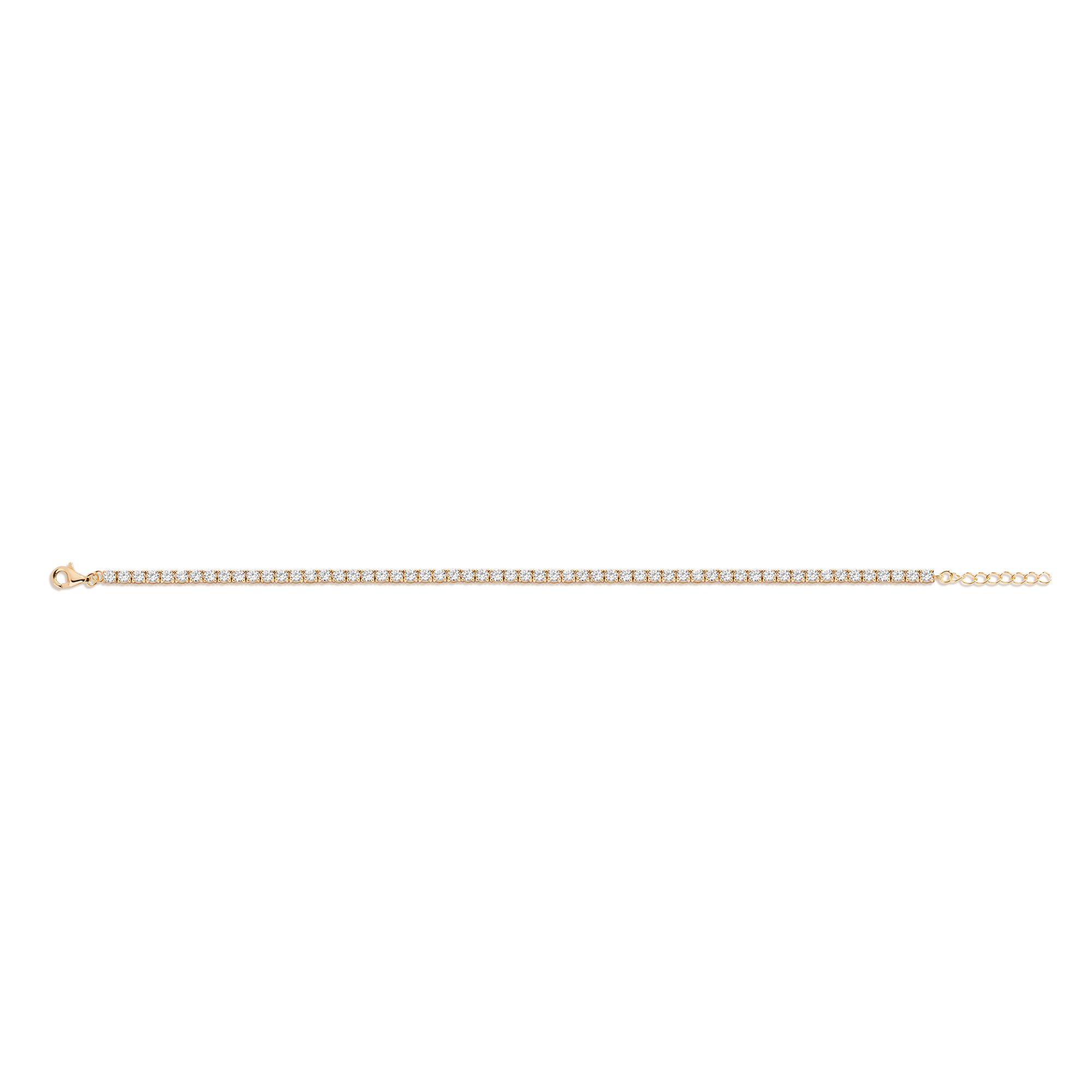 Lab Grown White Sapphire Tennis Anklet