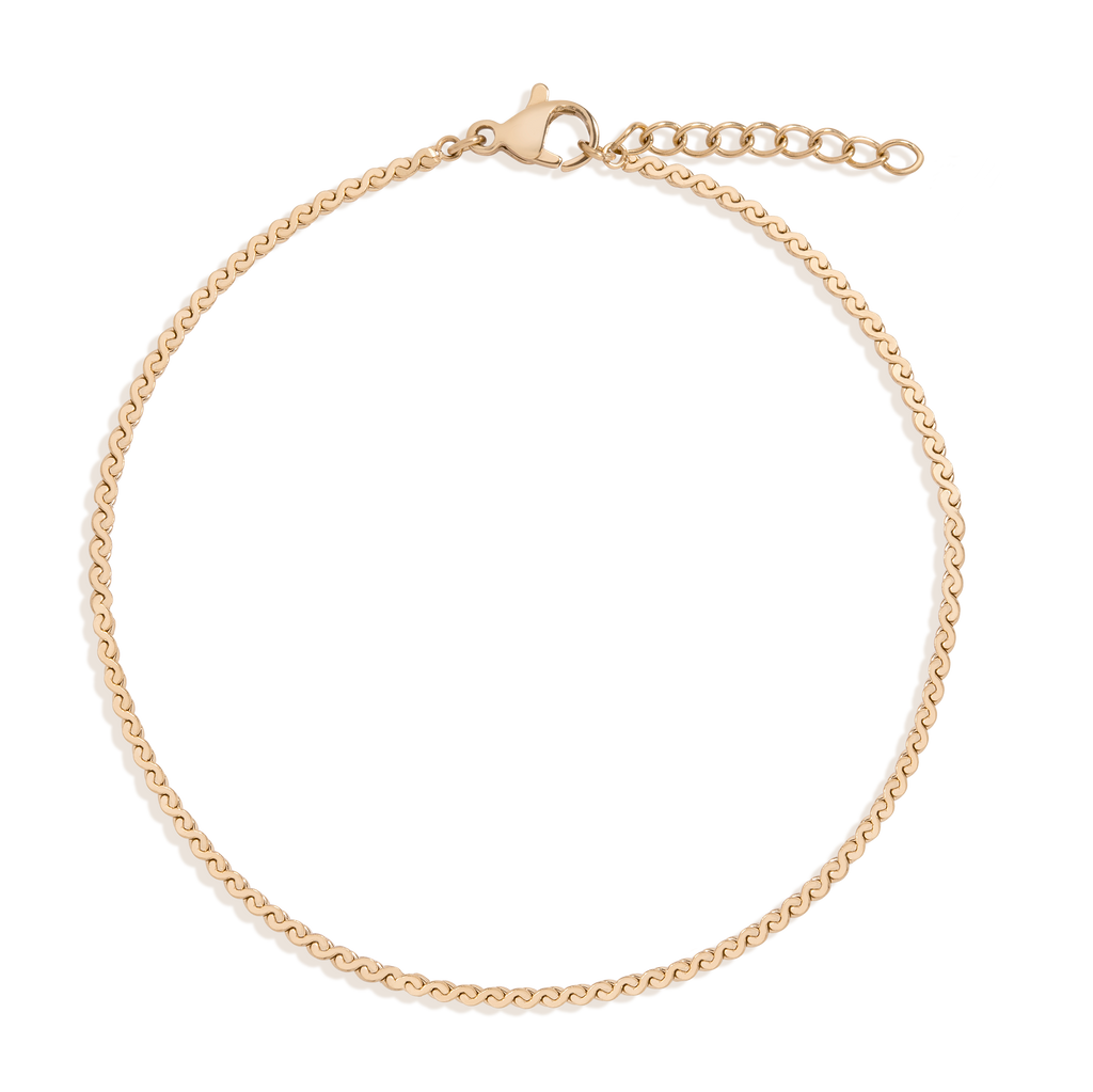 Wave Chain Anklet