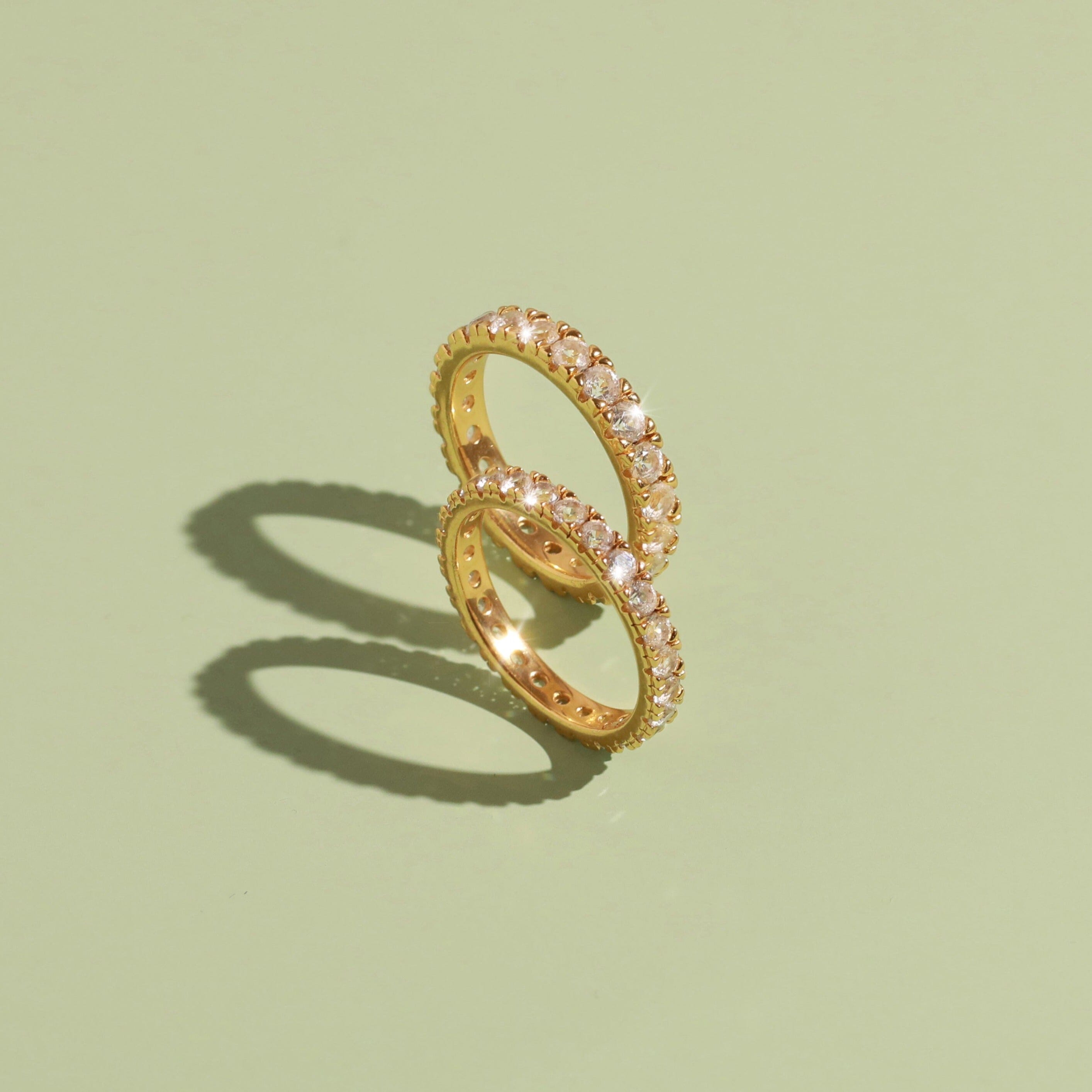 Lab Grown White Sapphire Eternity Ring