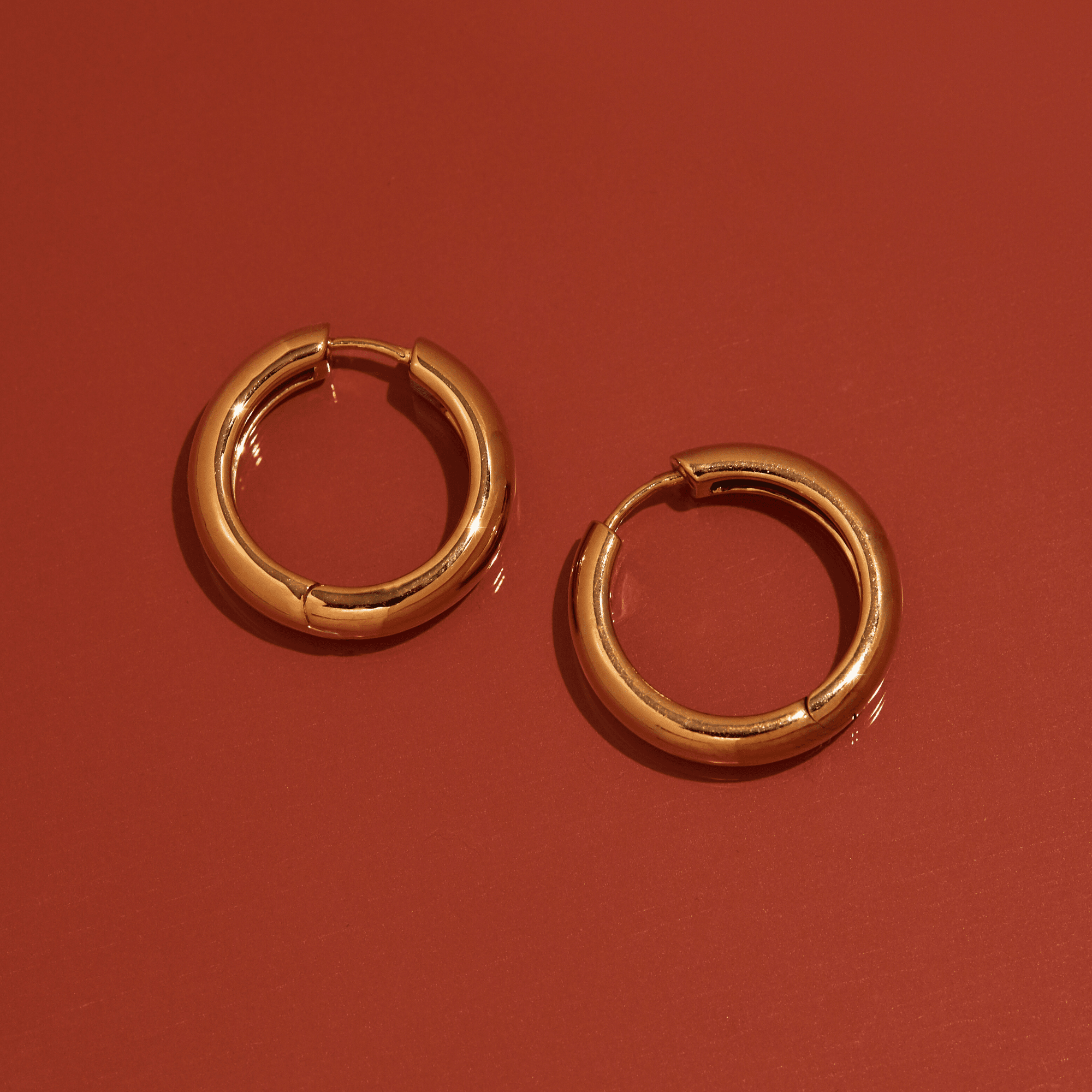 Medium Chunky Hinged Hoop Earrings