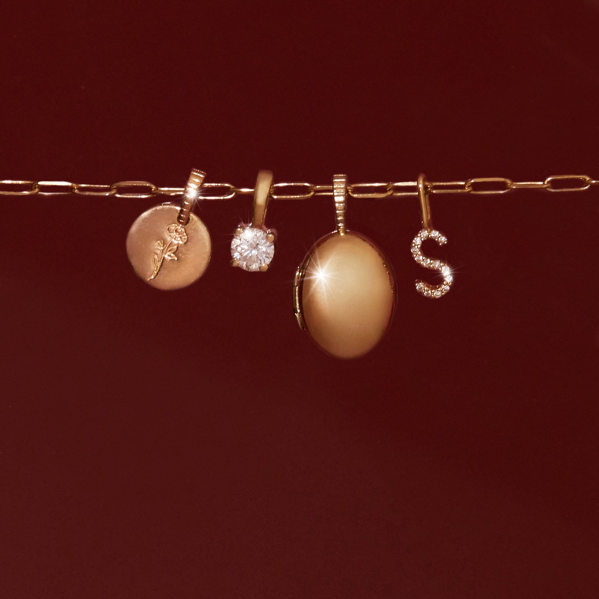Classic Diamond Letter Pendant
