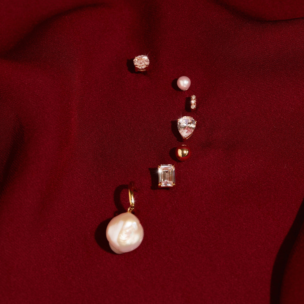 Round Gemstone Solitaire Stud Earrings