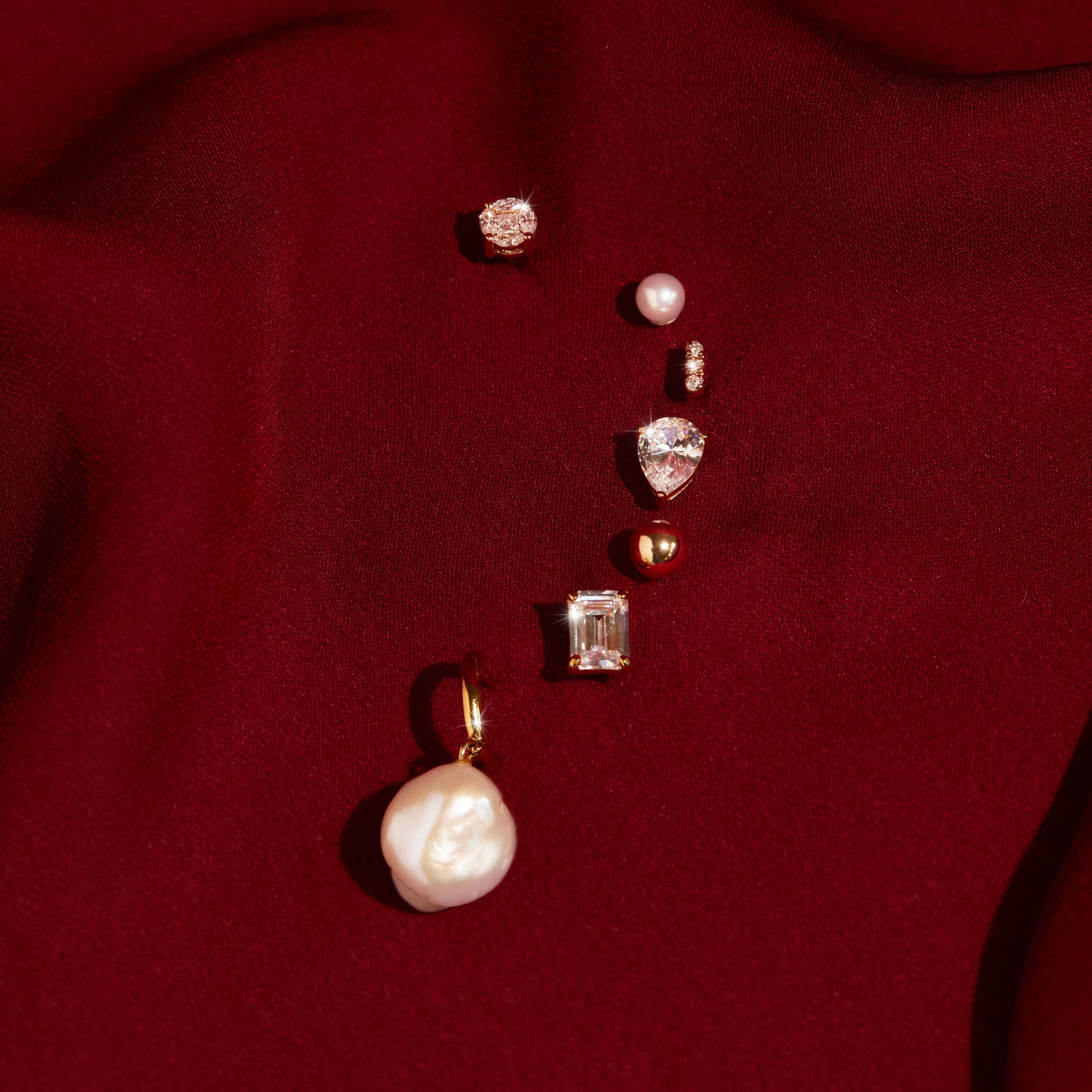 Round Gemstone Solitaire Stud Earrings
