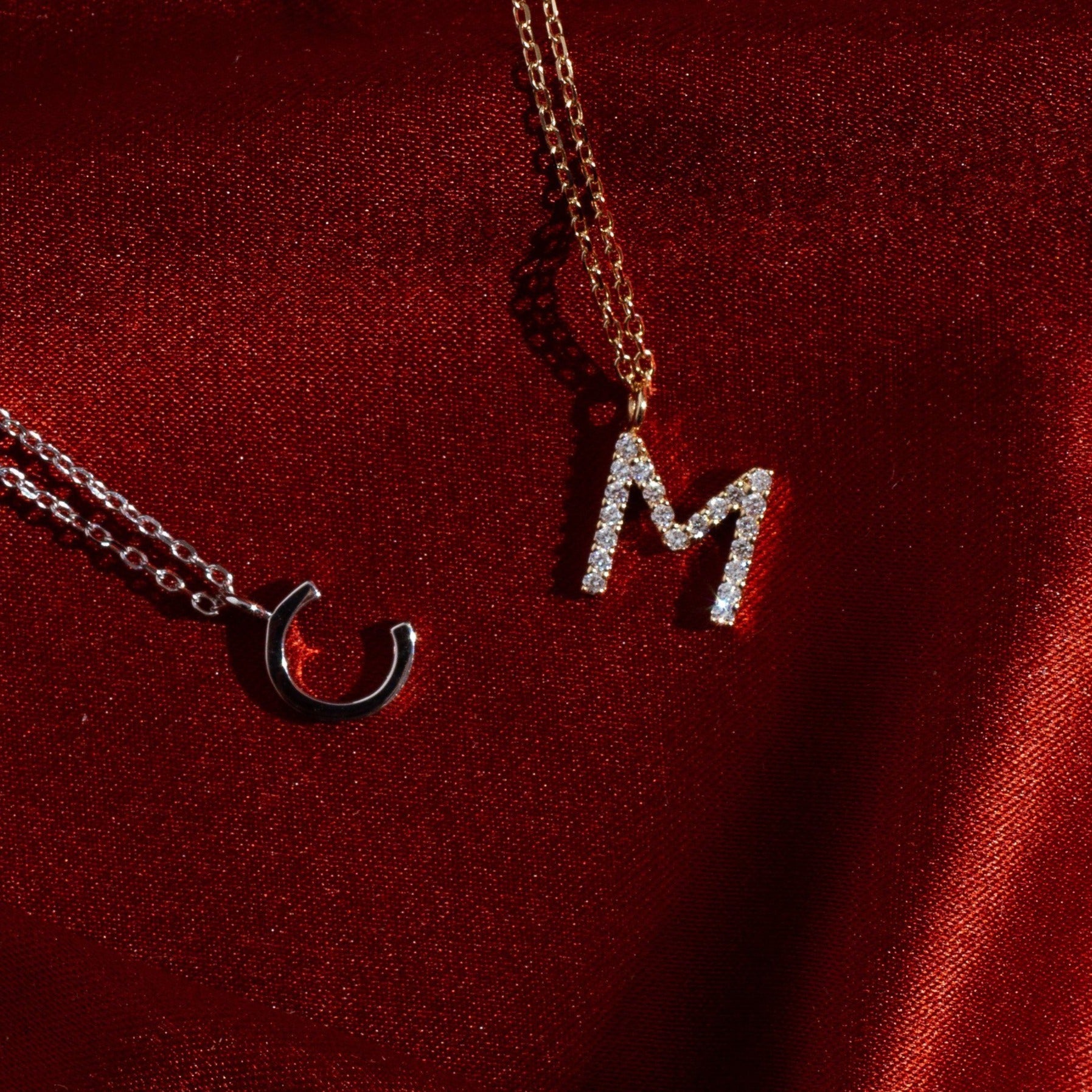 Classic Diamond Letter Necklace
