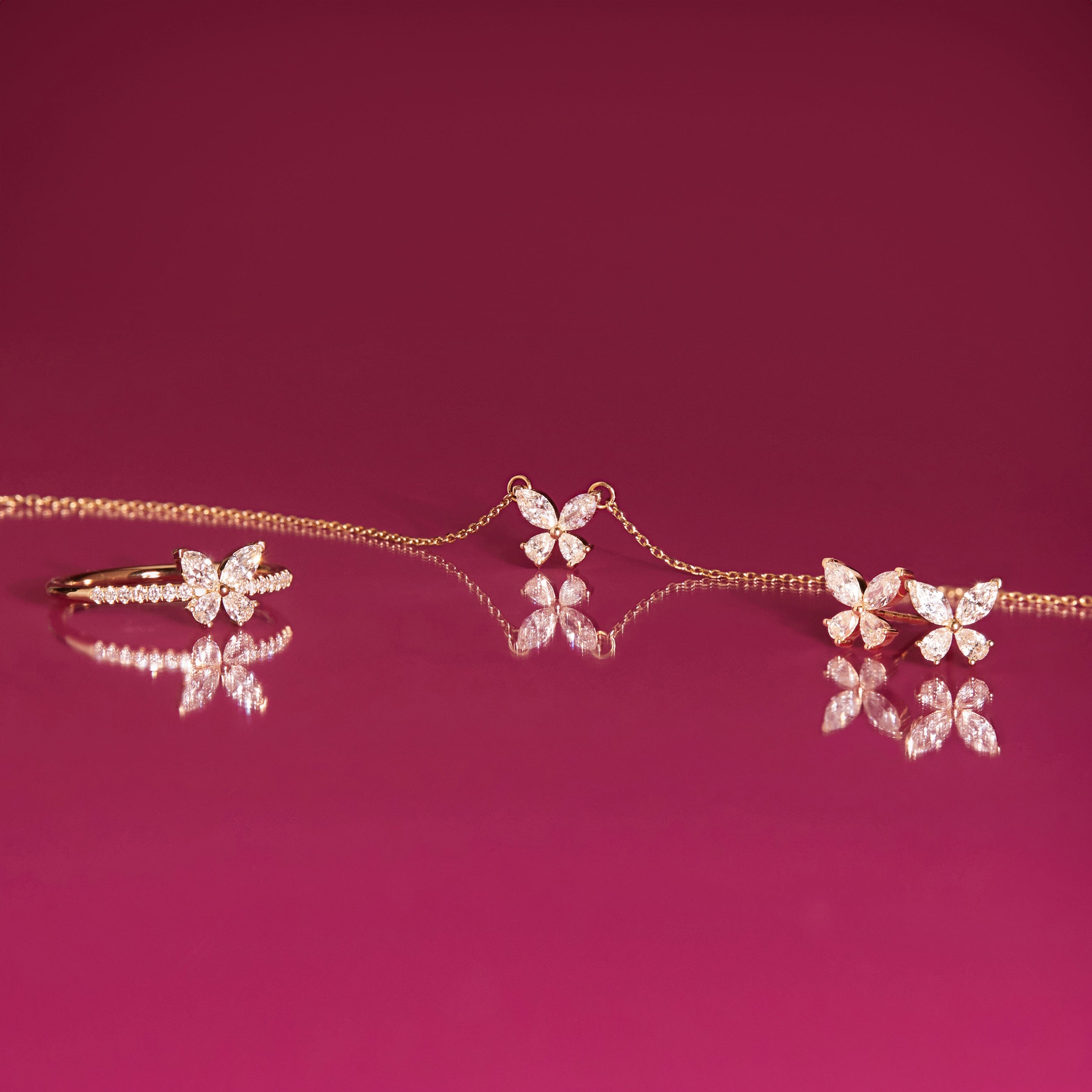 Lab Grown Diamond Butterfly Earrings