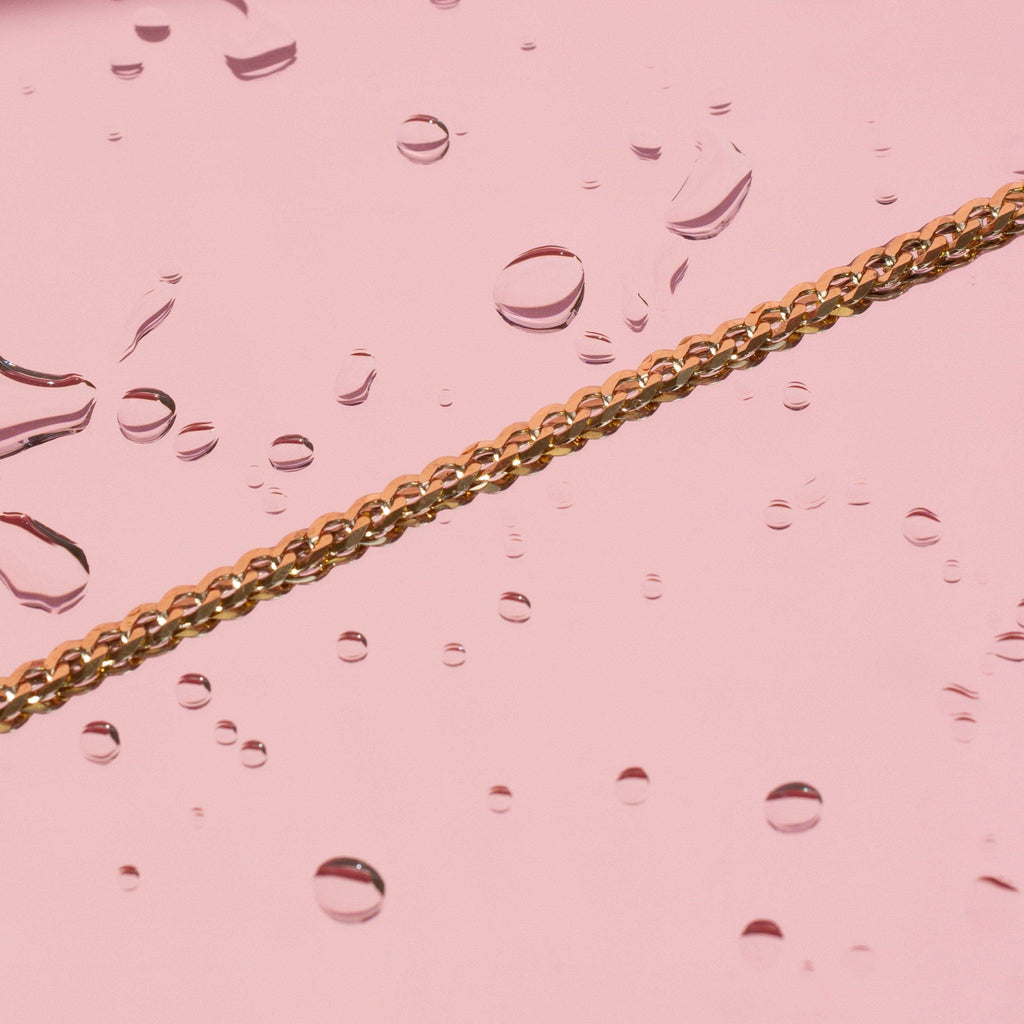 Large Gold Curb Chain Necklace