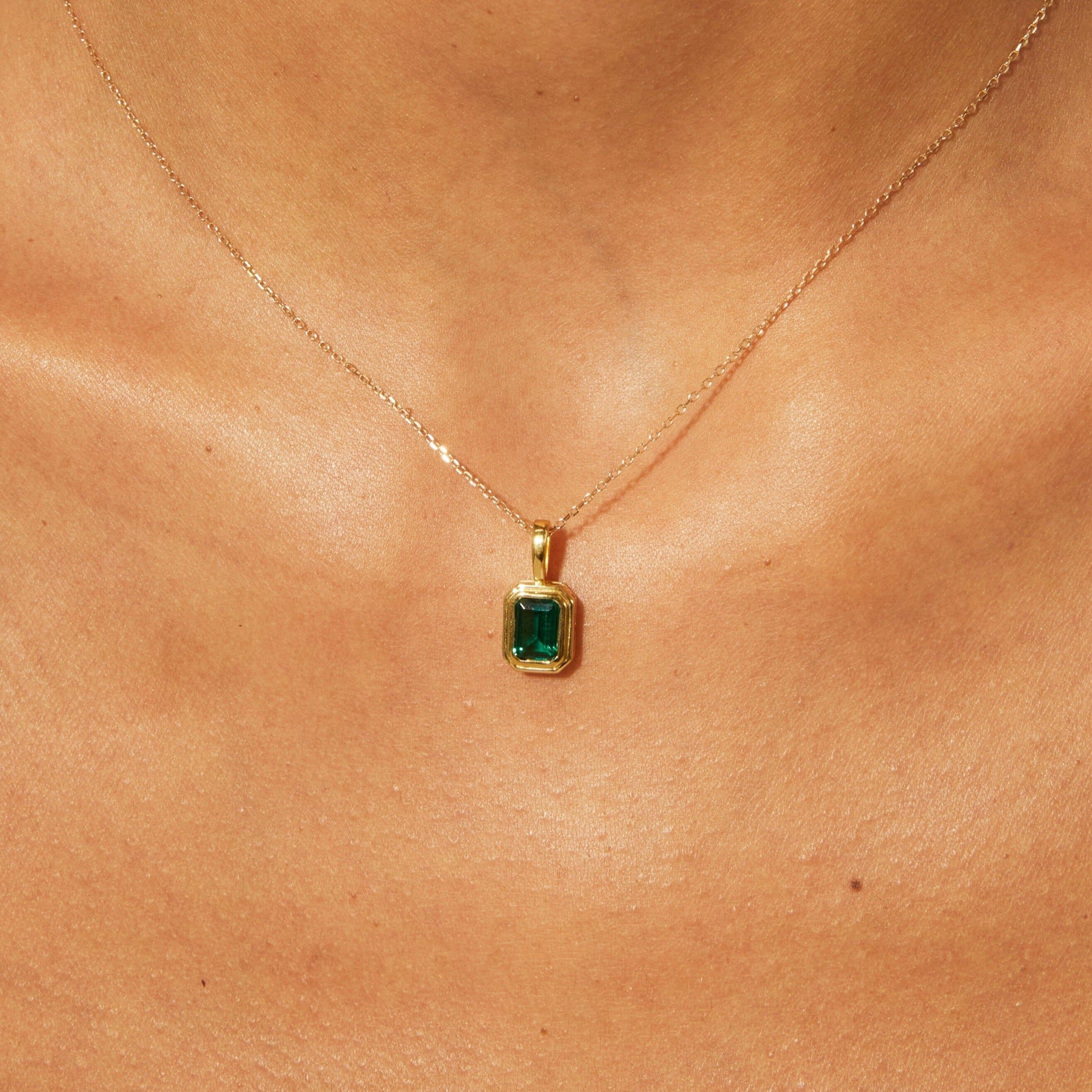 Lab Grown Emerald Heirloom Pendant