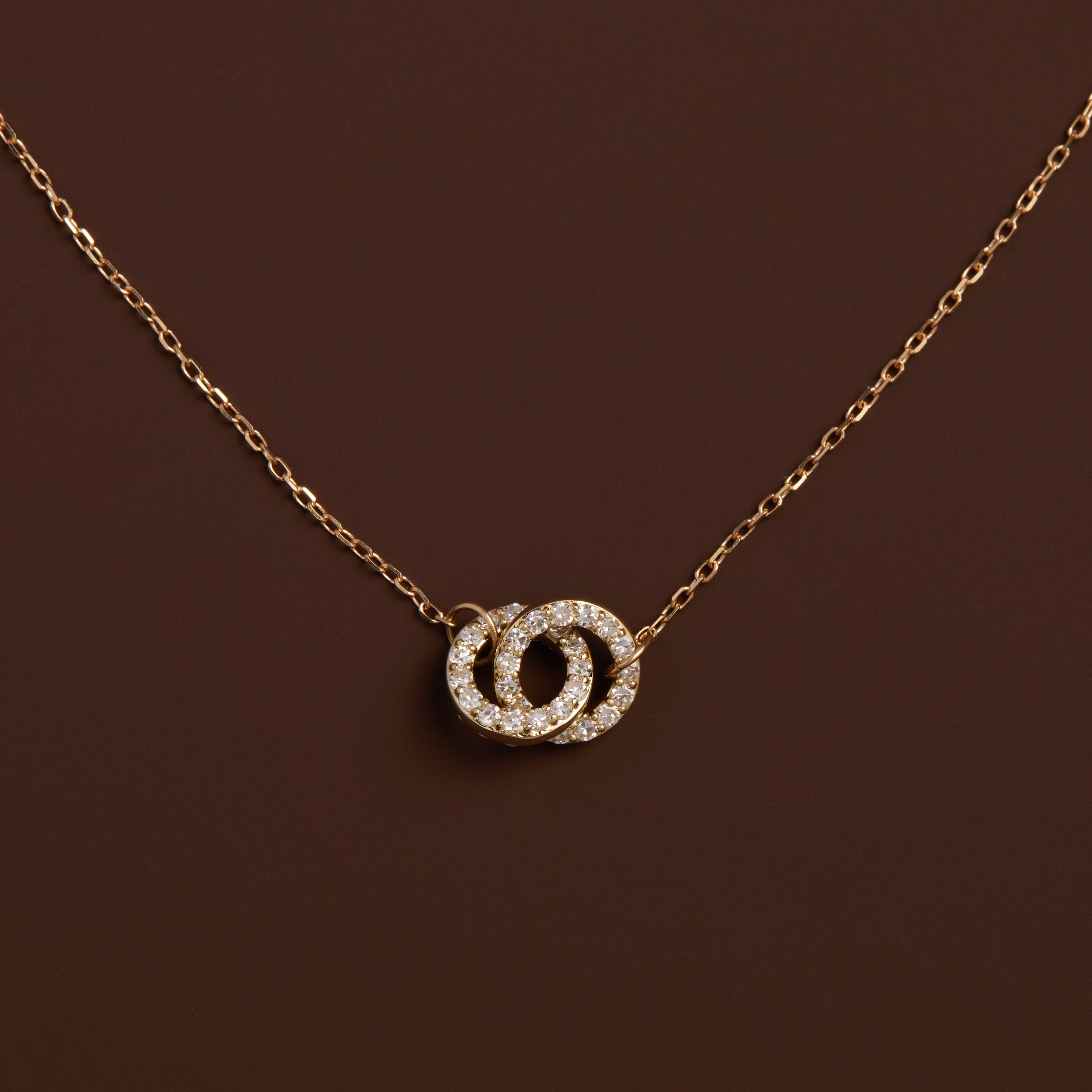 Double Lab Grown Diamond Connection Necklace