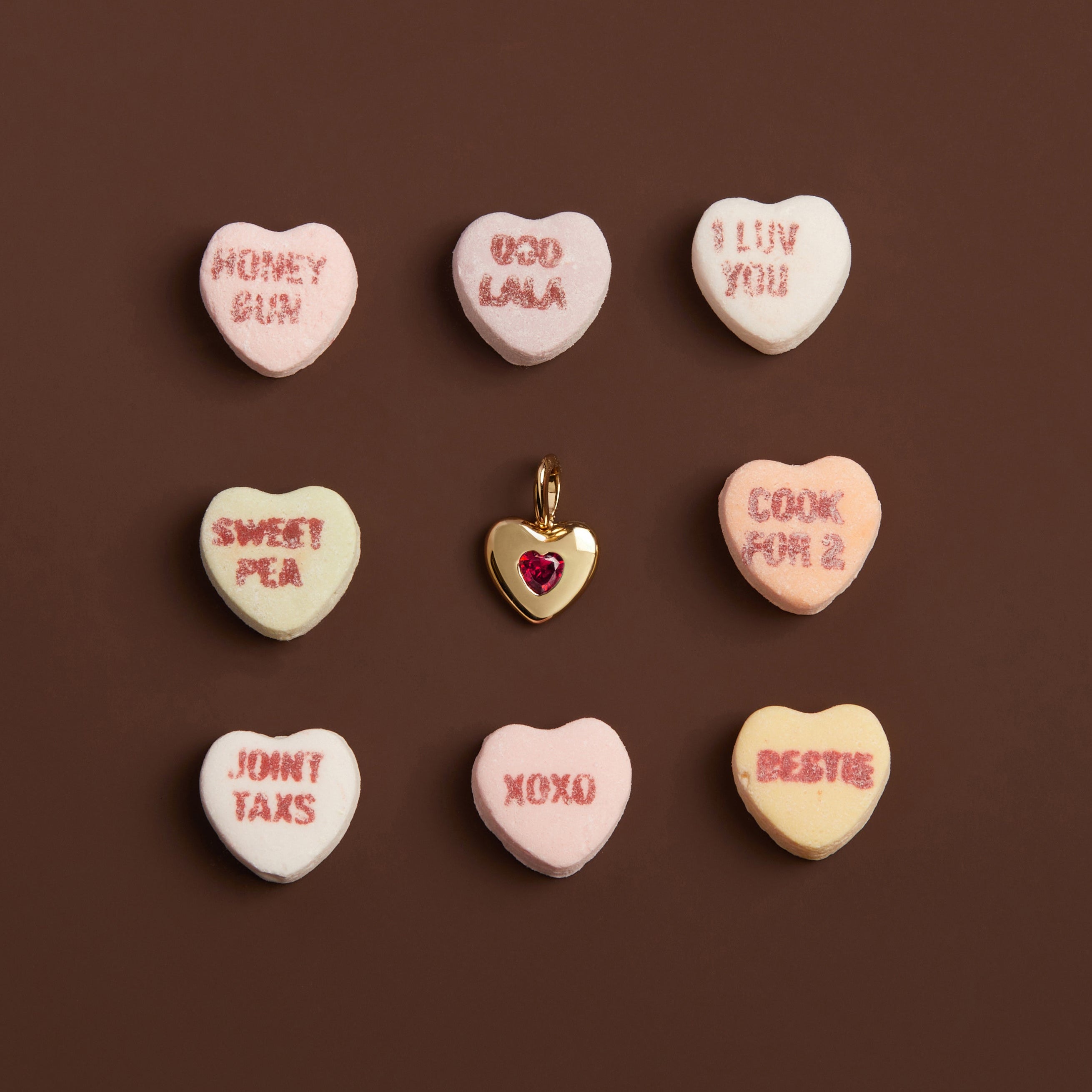Candy Heart Charm Necklace Bundle