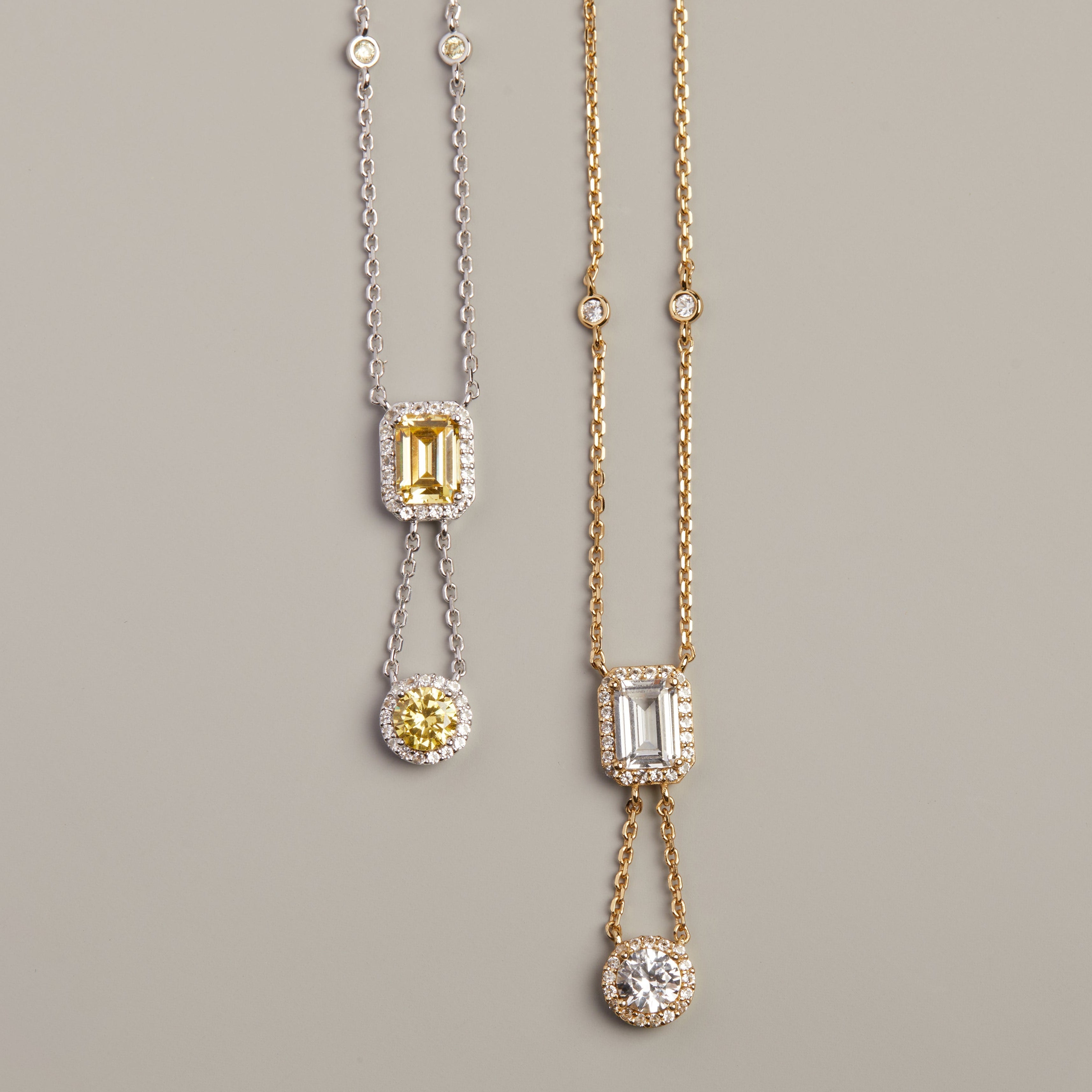 Lab Grown Canary Edwardian Lariat Necklace